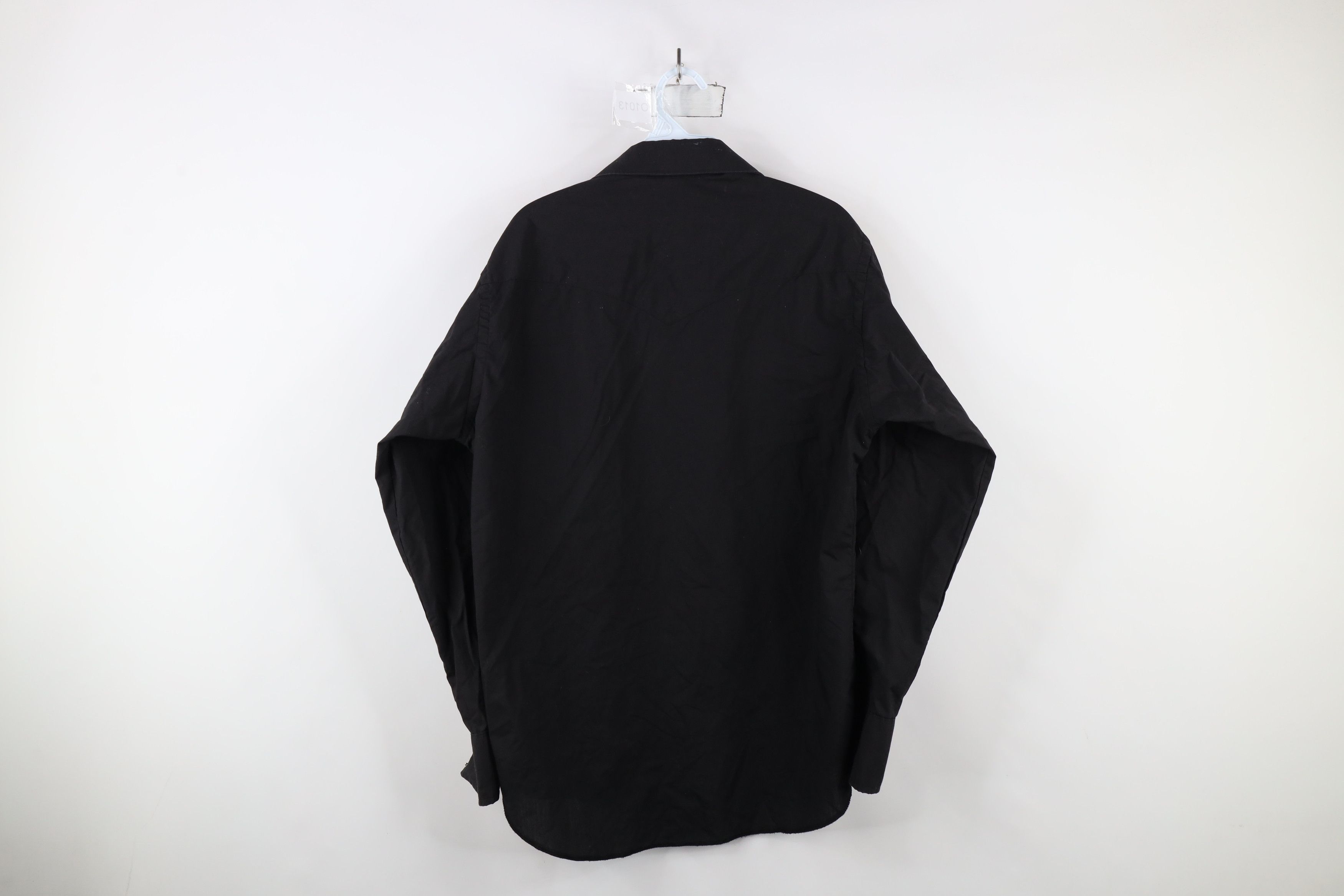 Vintage × Wrangler Vintage 90s Wrangler Western Snap Button Shirt Black USA Size US M / EU 48-50 / 2 - 12 Thumbnail