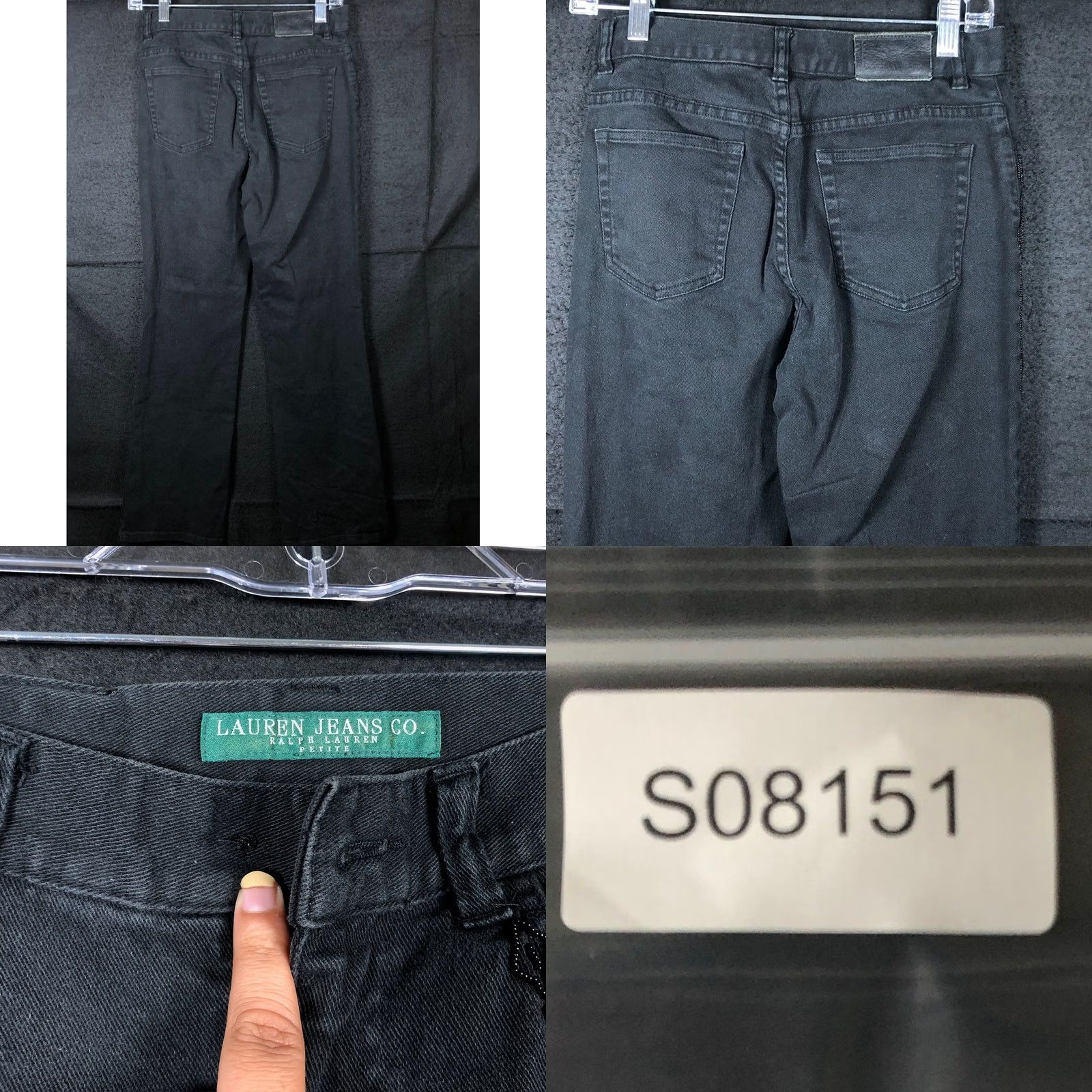 Ralph Lauren Ralph Lauren Jeans Black Denim Petite Mid Rise Straight Beaded Accents 2P Womens Petite Jeans Beaded Accents 2P Size 28" / US 6 / IT 42 - 8 Thumbnail