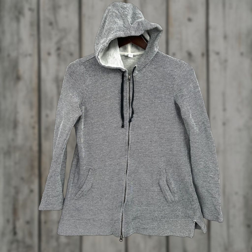 J. Jill J. Jill Hoodie Women XS Gray French Terry Full Zip Casual Womens Size XS / US 0-2 / IT 36-38 - 1 Thumbnail