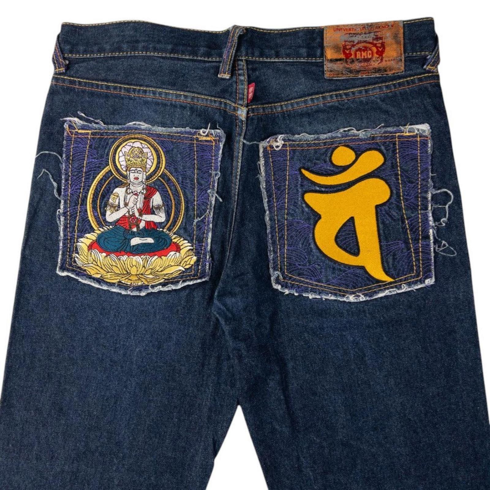 Designer Vintage RMC Red Monkey Company Year Monkey Jeans Size W33 Size US 33 - 1 Thumbnail