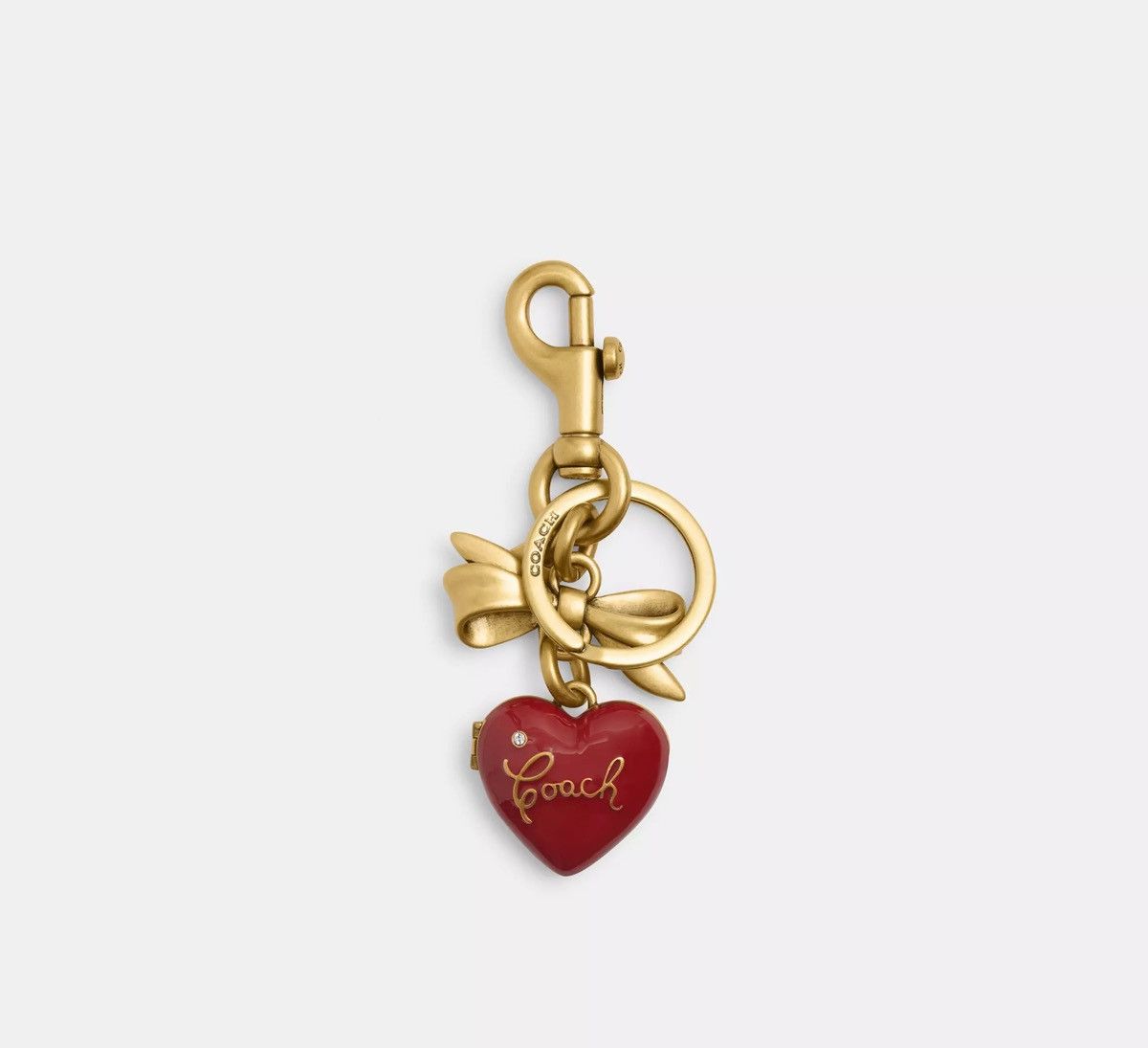 Coach Coach Bow Heart Locket Bag Charm Keychain Size ONE SIZE - 9 Thumbnail