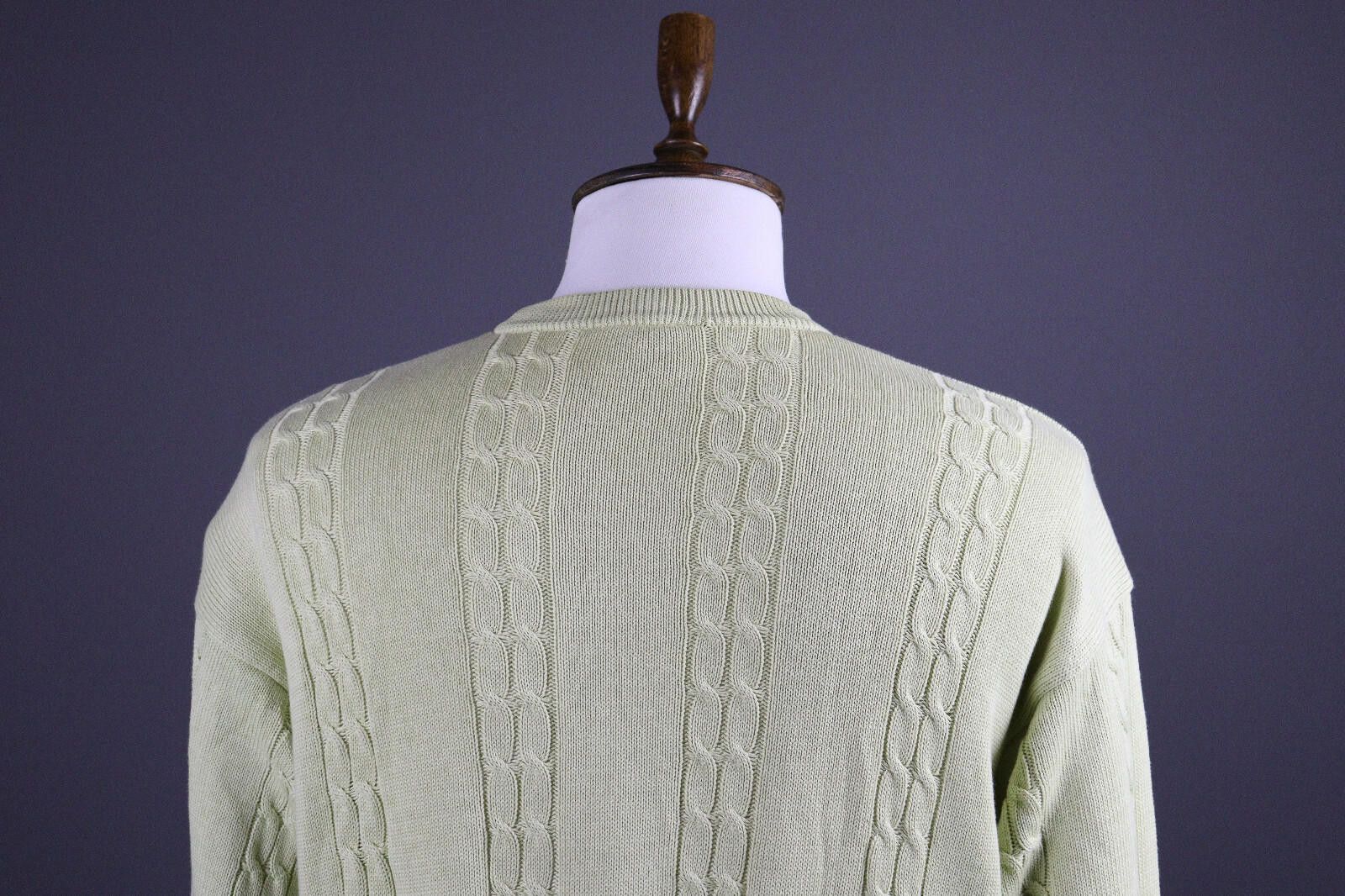 Lacoste Lacoste Vintage Yellow Men Cable Knit Sweater Size 5 / L Size US L / EU 52-54 / 3 - 8 Thumbnail