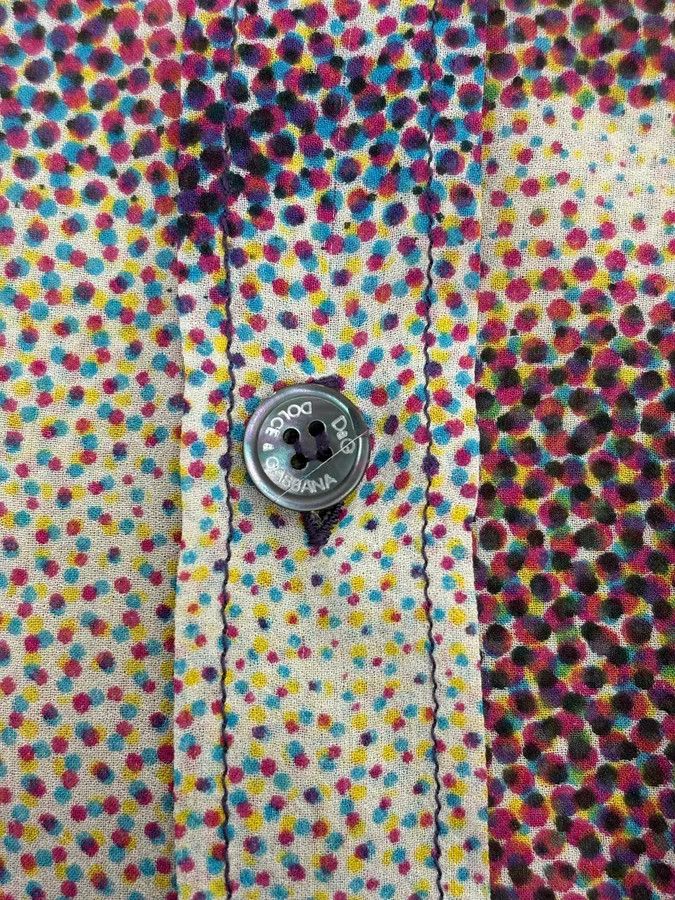 Dolce & Gabbana 2000s Dolce & Gabbana The Birth of Venus Pixel Silk Shirt Size M / US 6-8 / IT 42-44 - 9 Thumbnail