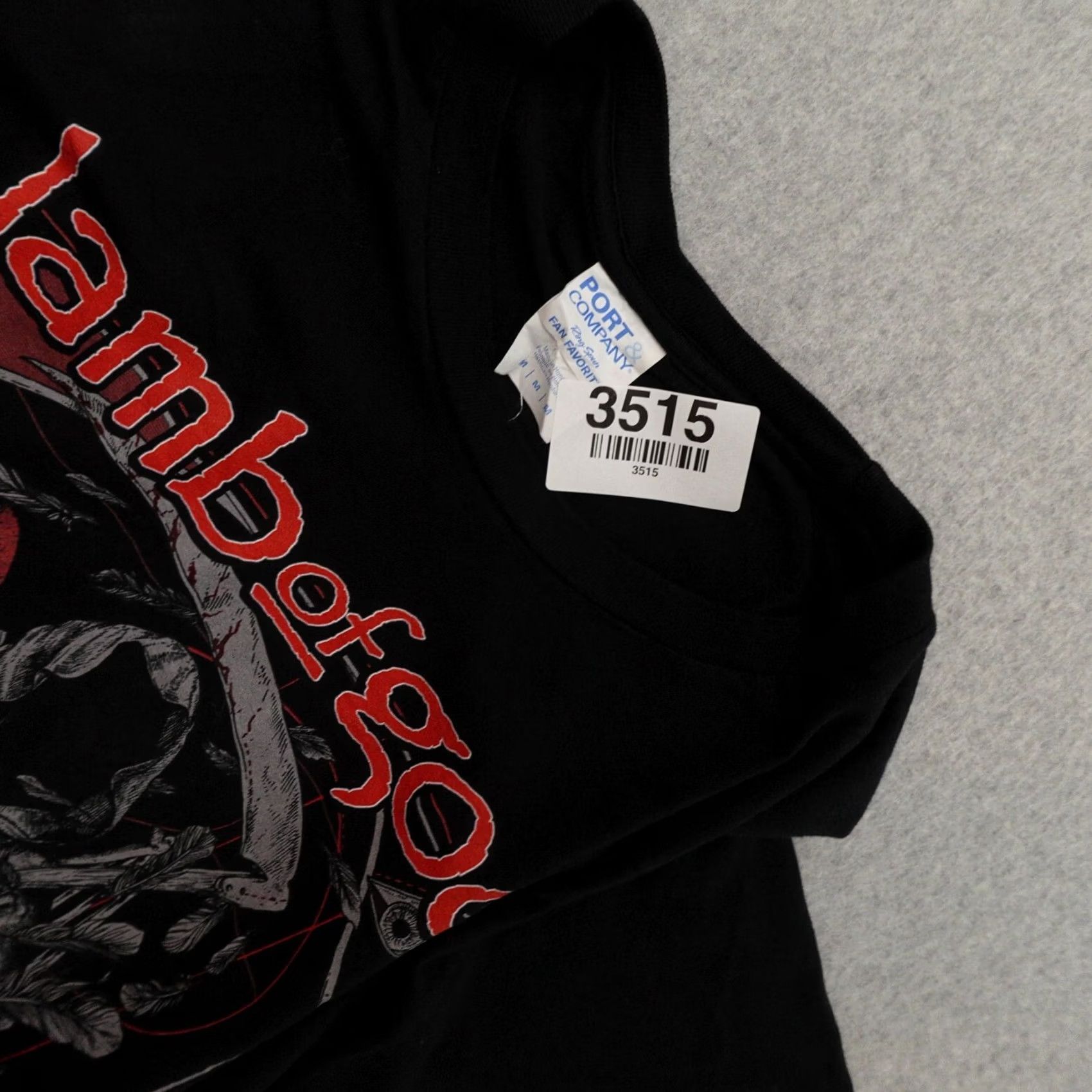 Port & Company Lamb of God Tshirt Adult Medium Black Lightweight Raf Reaper Graphic Size US M / EU 48-50 / 2 - 4 Thumbnail