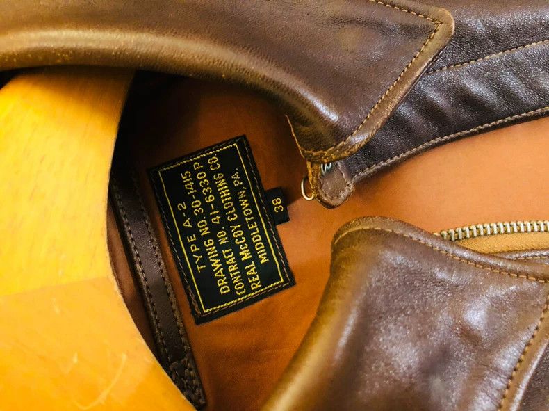 The Real McCoy's The Real McCoys A2 Leather Jacket Slim Fit Real McCoy Made Size US M / EU 48-50 / 2 - 3 Thumbnail