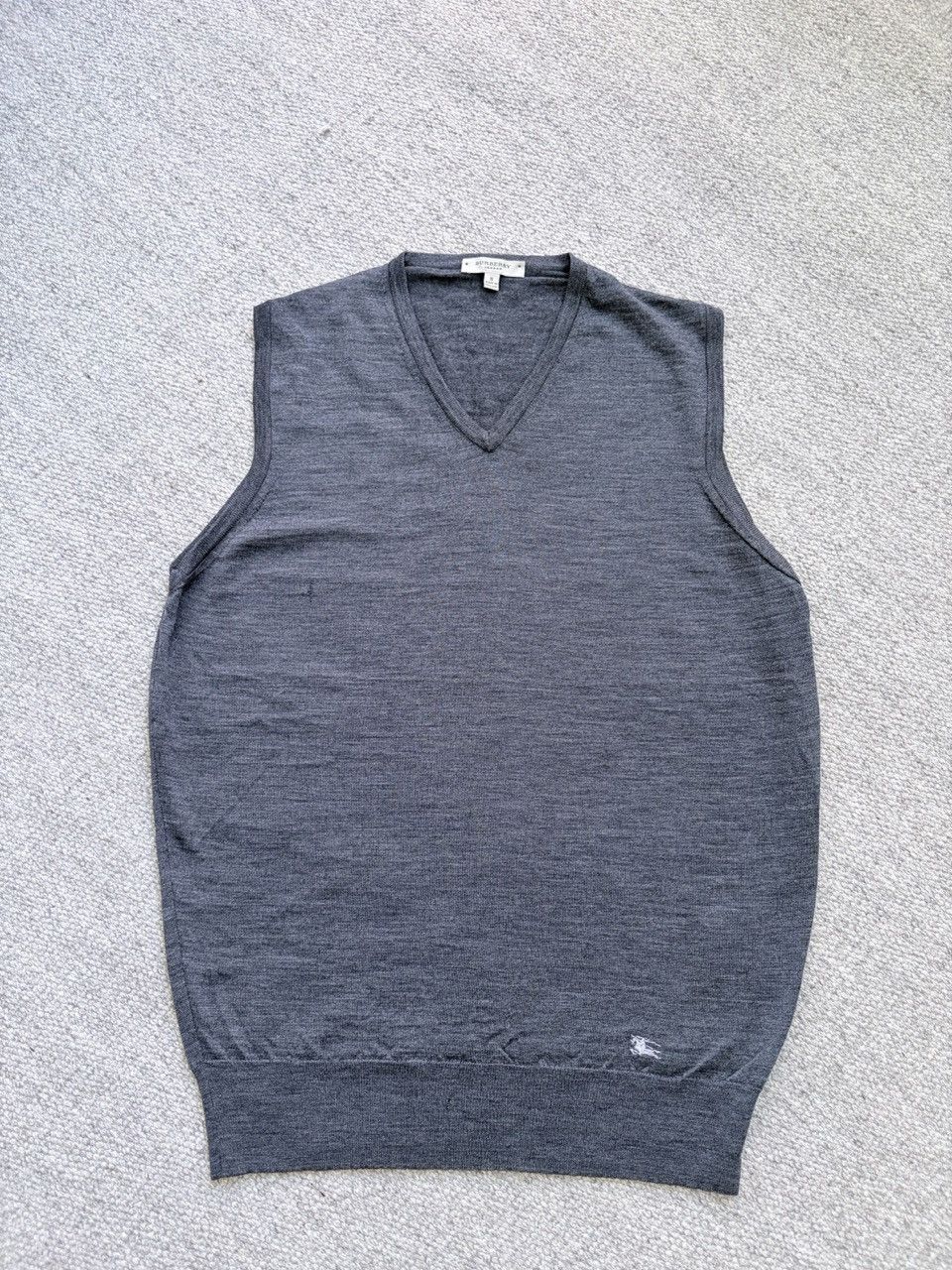 Burberry Burberry London Wool Knit Vest – Charcoal Grey / Size S Size US S / EU 44-46 / 1 - 1 Thumbnail