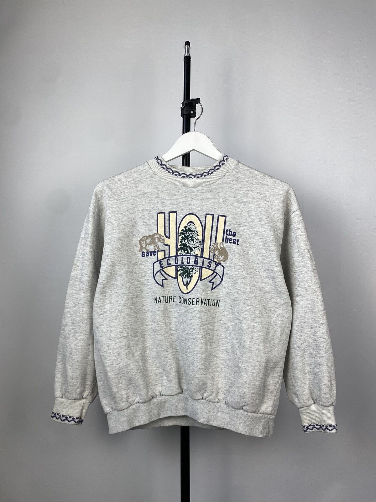 Native × Vintage Vintage 90s Nature Conservation Big logo sweatshirt Size US S / EU 44-46 / 1 - 1 Thumbnail