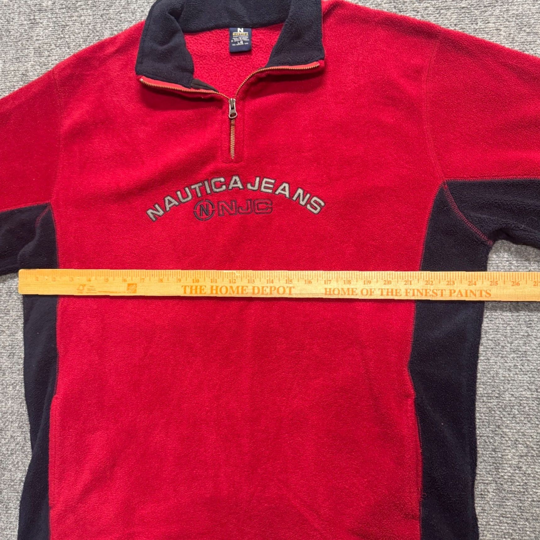 Nautica VINTAGE Nautica Sweatshirt Pullover 90s Red Men's Large L USA Made 1/4 Zip Fleece Size US L / EU 52-54 / 3 - 6 Thumbnail