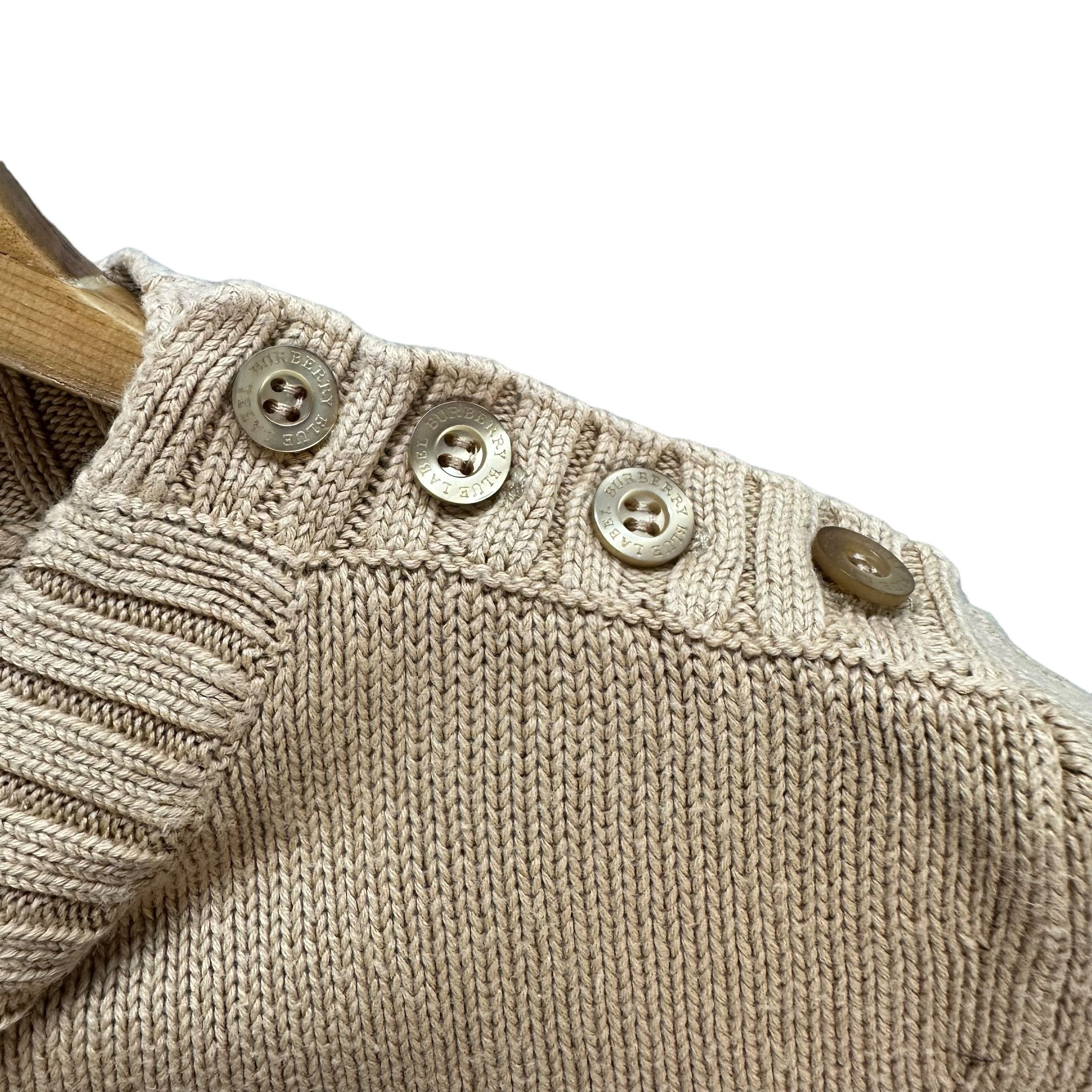 Burberry Burberry Blue Big Logo ShortSleeve Knitted Sweater #A13-0320 Size M / US 6-8 / IT 42-44 - 6 Thumbnail