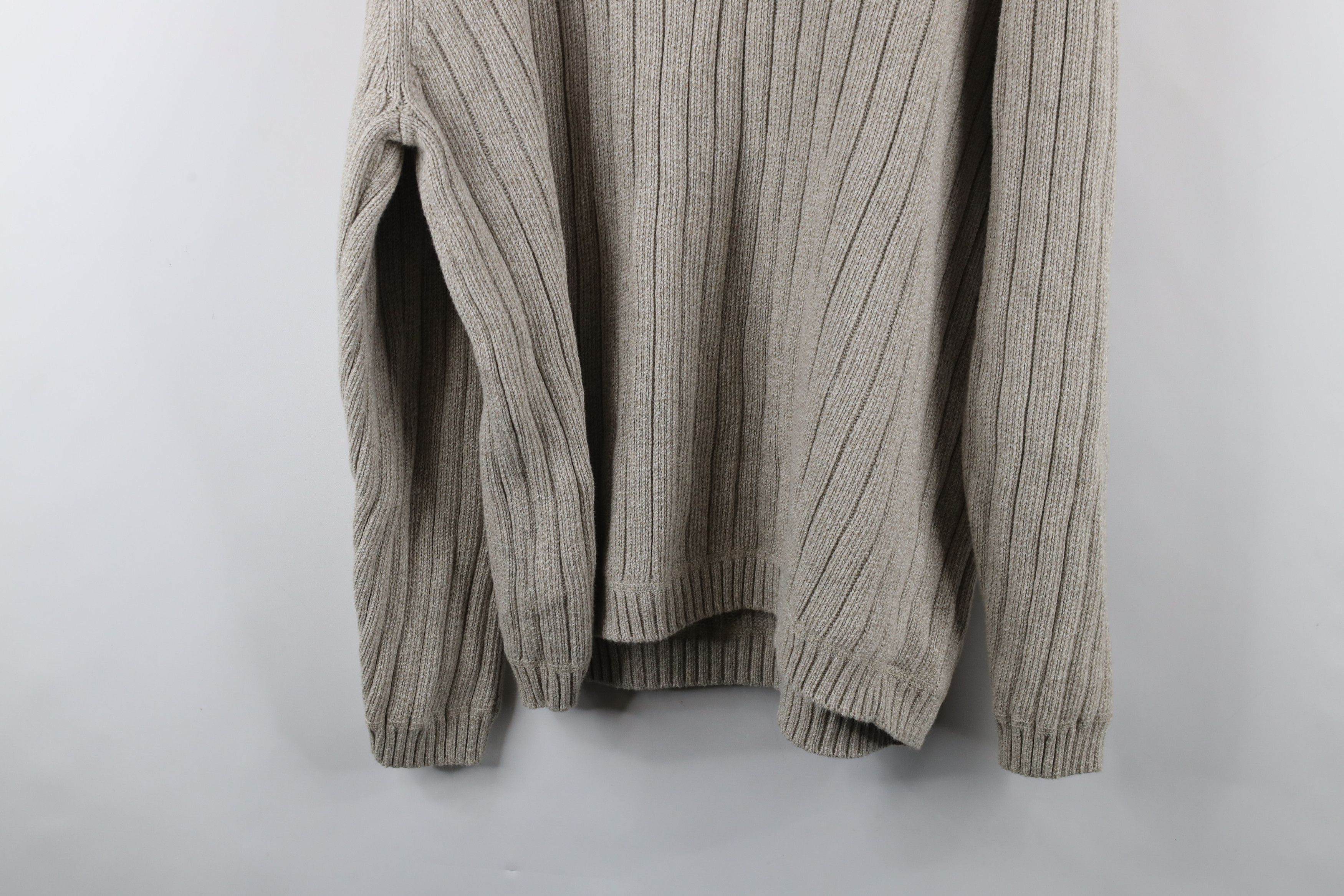 Eddie Bauer × Vintage Vintage Eddie Bauer Heavyweight Ribbed Knit Sweater Beige Size US XL / EU 56 / 4 - 9 Thumbnail