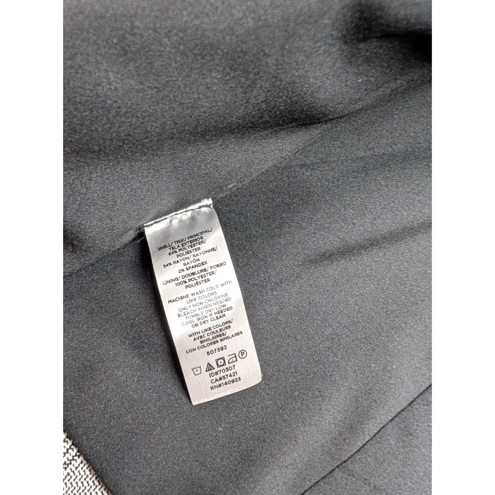 Loft LOFT Outlet Womens 8 Grey Plaid Blazer - Single-Button Style Size M / US 6-8 / IT 42-44 - 6 Thumbnail