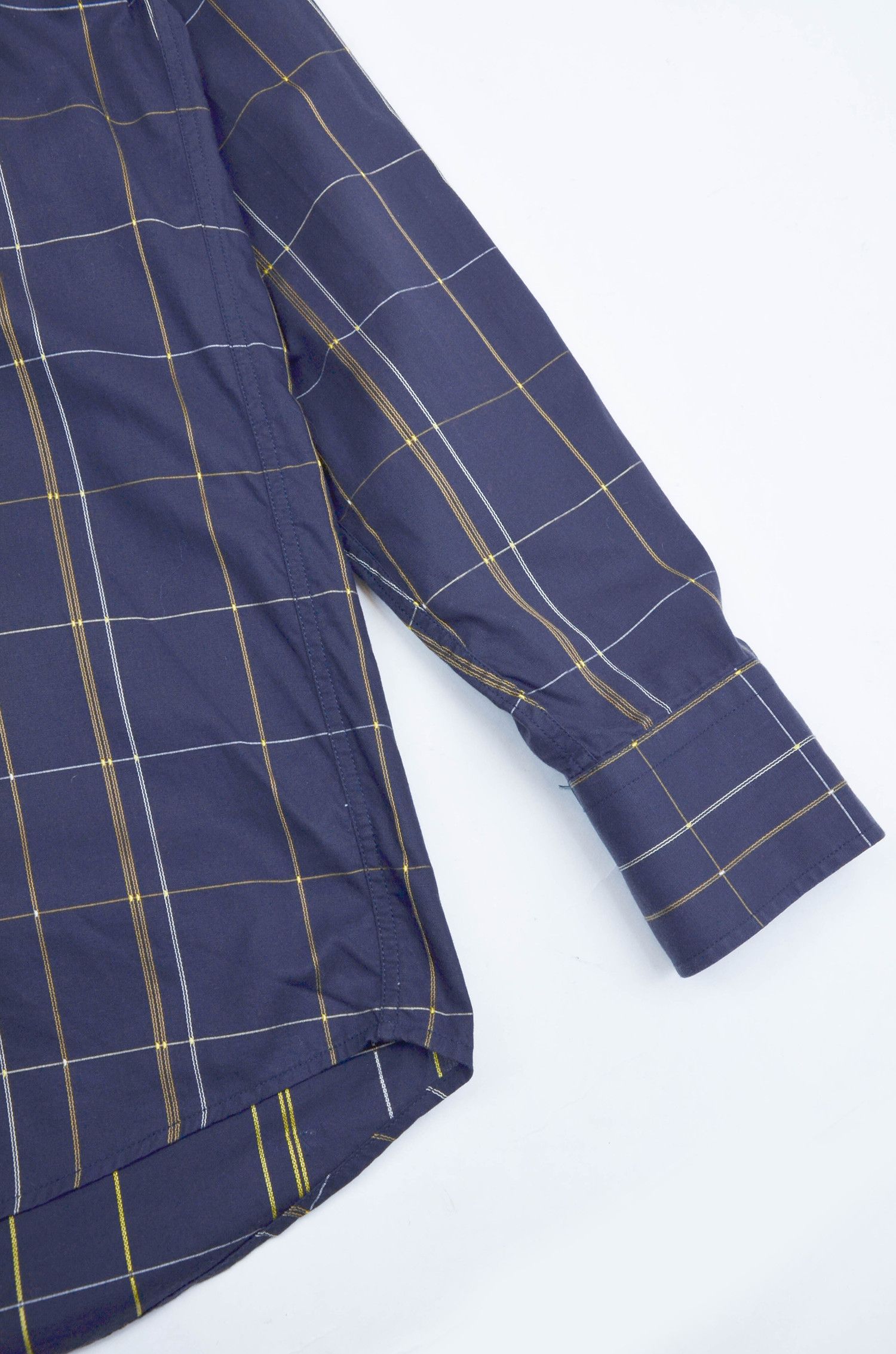 Lacoste Lacoste Navy Windowpane Check Button Down Shirt - Size M Size US M / EU 48-50 / 2 - 4 Thumbnail