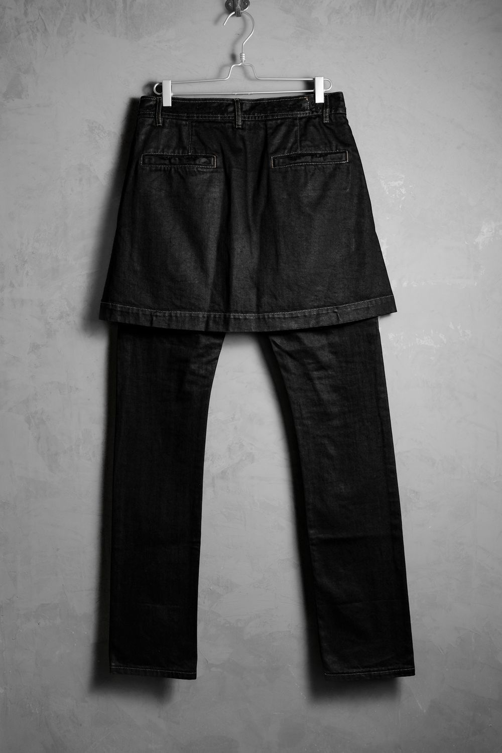Rick Owens Drkshdw Rick Owens DRKSHDW Waxed Denim Skirt Jeans Size US 32 / EU 48 - 6 Thumbnail