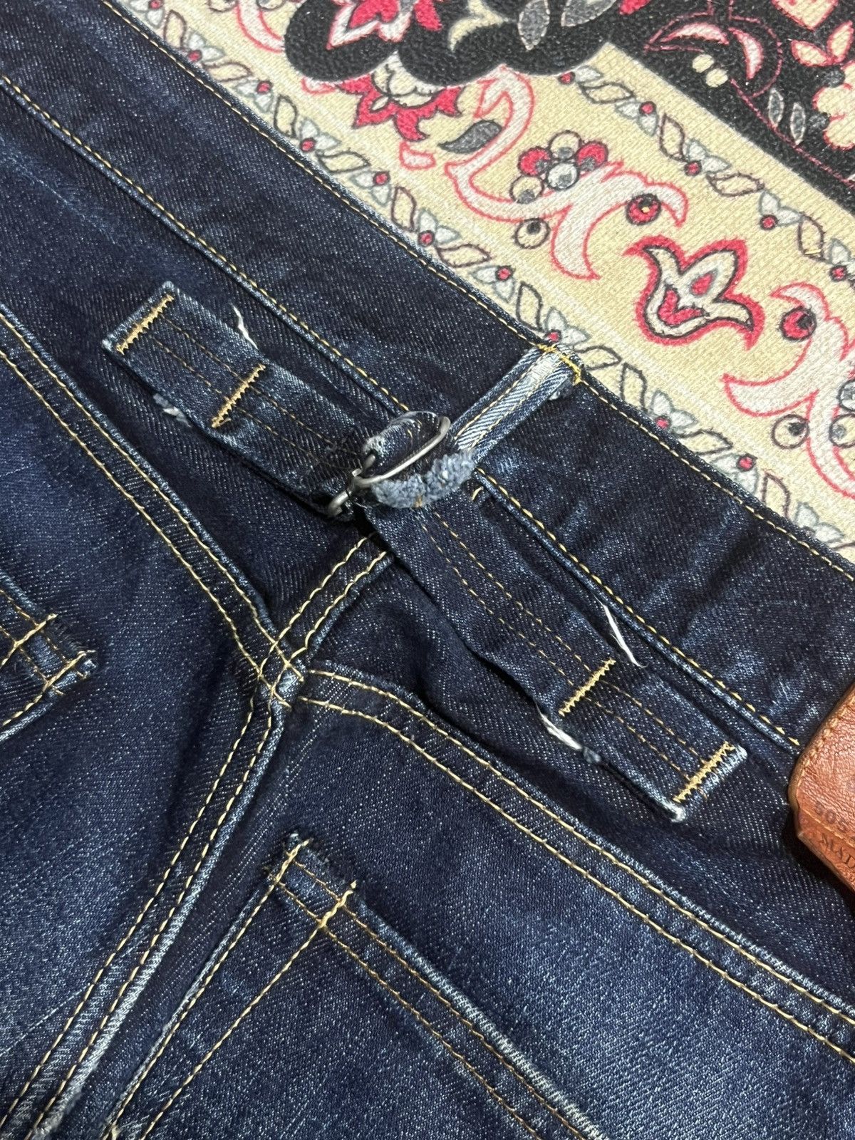 Kapital ⚡️Vintage⚡️Edwin 505Z Blue Washed Buckle Back Selvedge Jeans Size US 30 / EU 46 - 13 Thumbnail