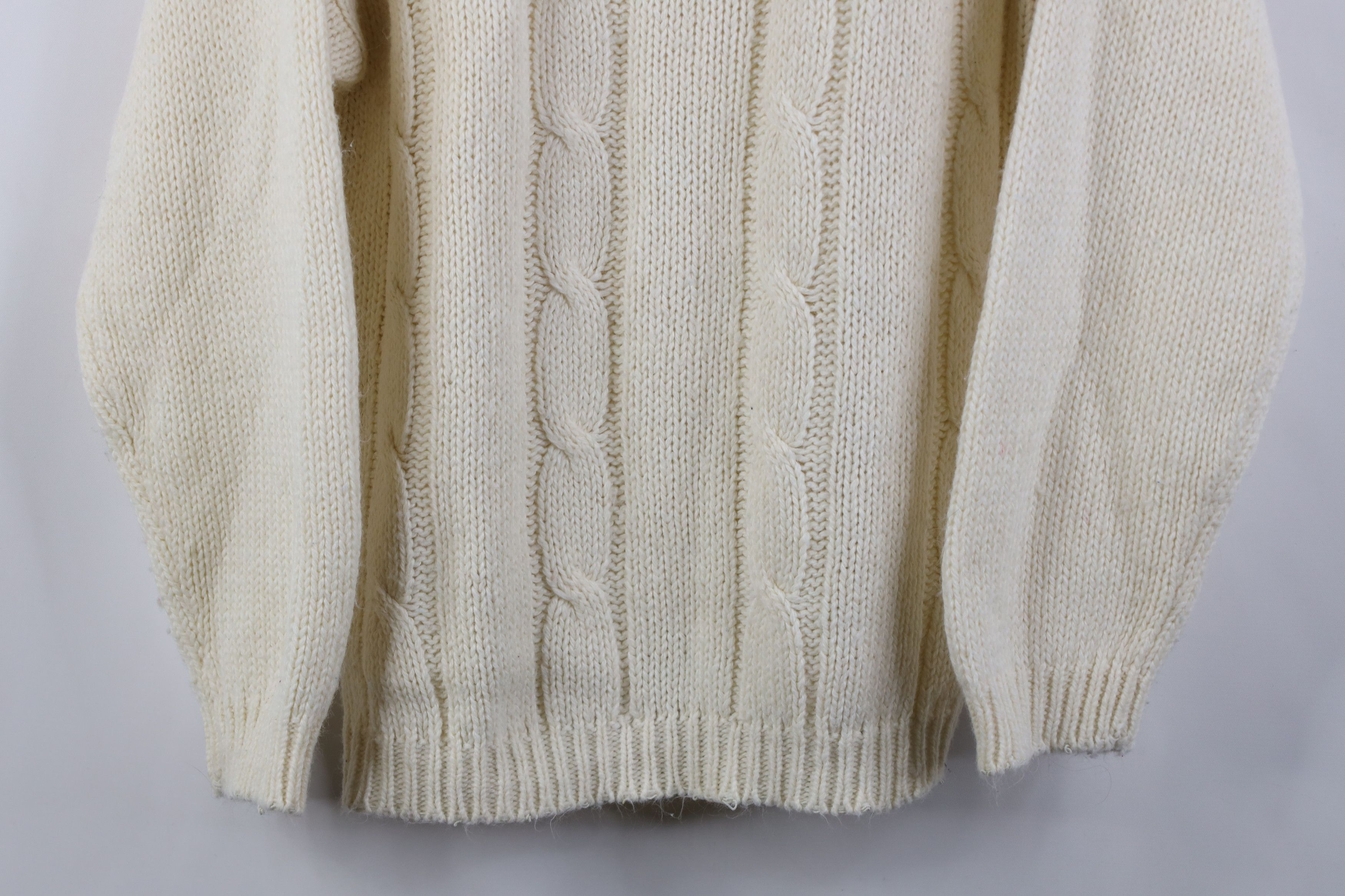 Vintage Vintage 70s Streetwear Chunky Cable Knit Fisherman Sweater Size M / US 6-8 / IT 42-44 - 3 Thumbnail