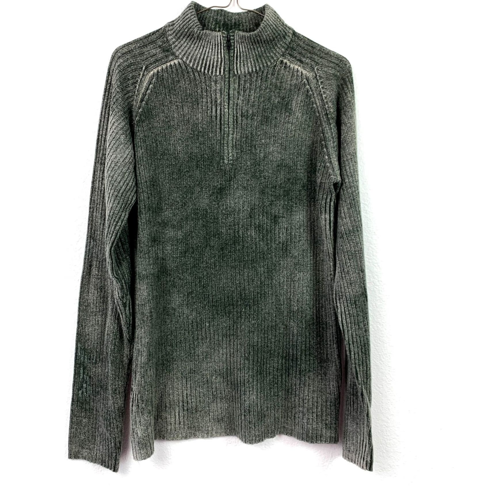 Vintage Vintage Be Ethic Y2K BC Ethic Acid Wash 1/4 Zip Super Soft Ribbed Sweater Mens Large Gray Size US L / EU 52-54 / 3 - 2 Thumbnail