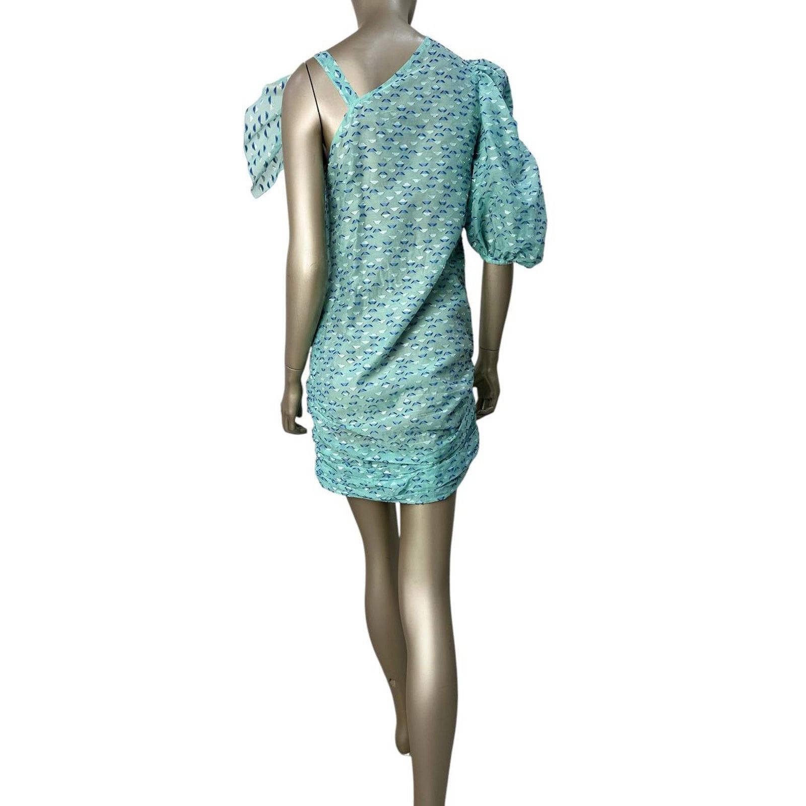 Other Nadya Dzyak Turquoise Bow Decorative Rings Mini Dress Sz.38 Size S / US 4 / IT 40 - 2 Thumbnail