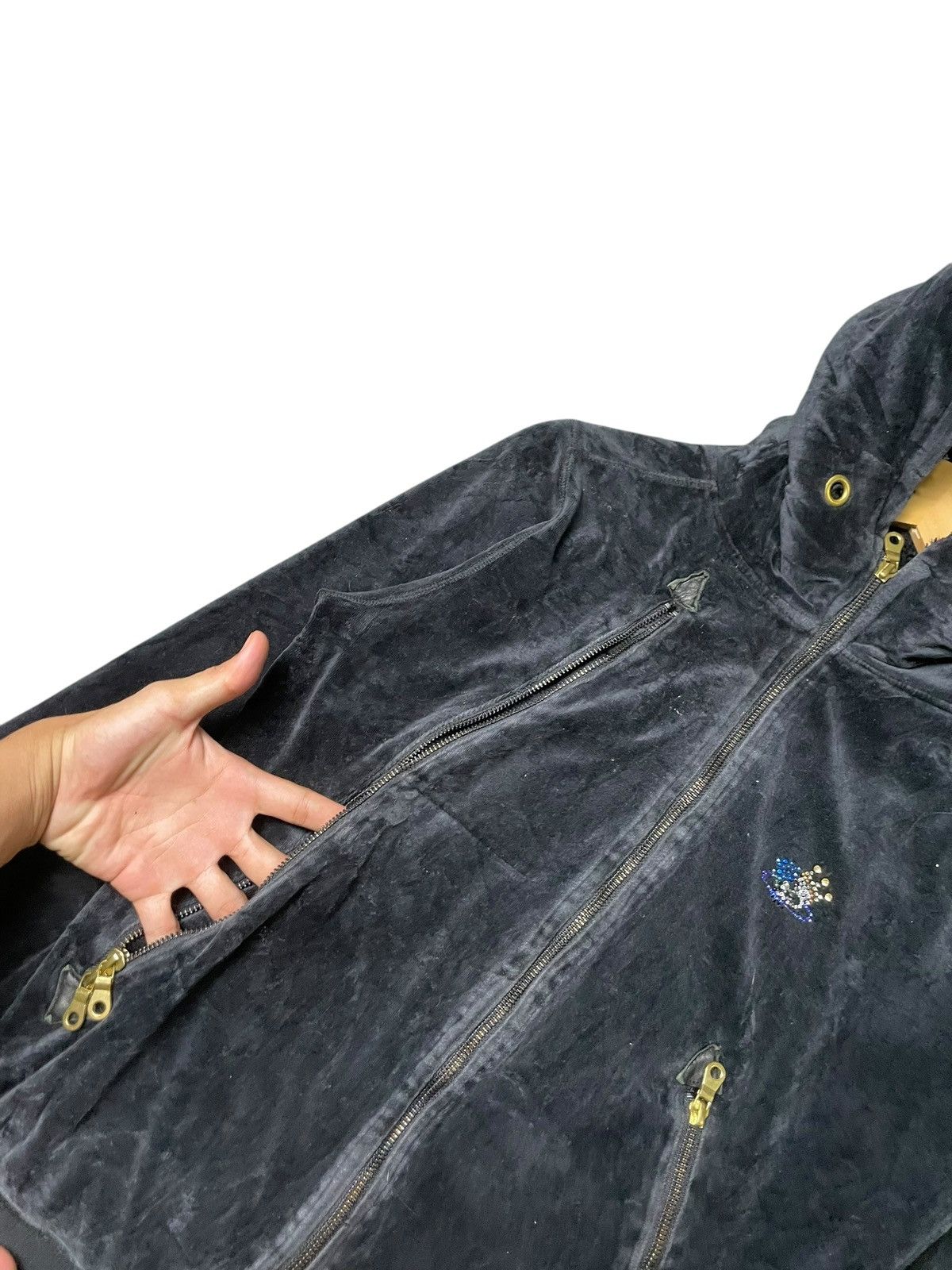Japanese Brand Japanese Brand Velvet Zipper Hoodies (63) Size US XXS / EU 40 - 6 Thumbnail