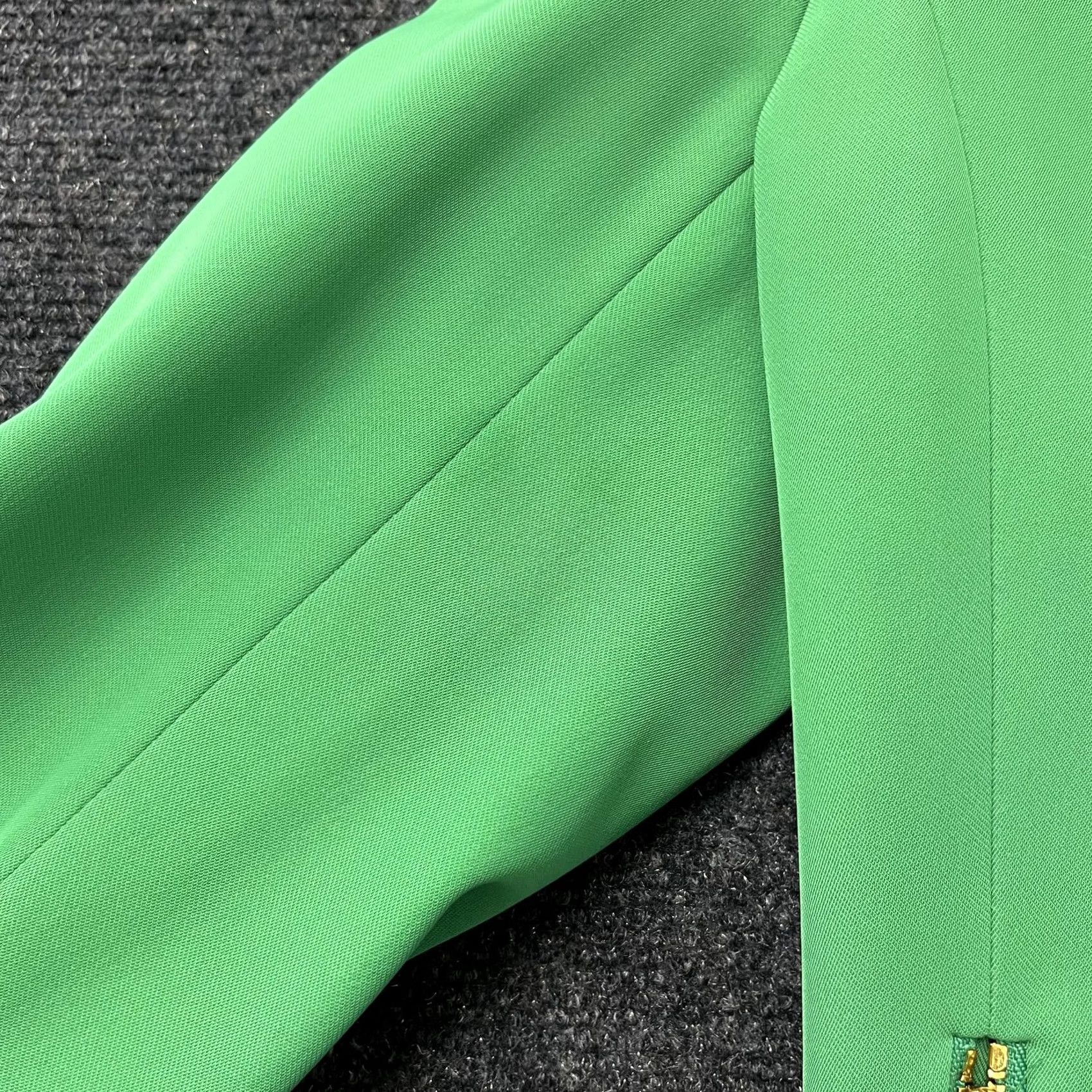 Calvin Klein Calvin Klein Blazer Jacket Womens 10 Green Open Front Zip Pockets Lined Career Blazer Jacket Women 10 Green Career Blazer Womens Mens? Size L / US 10 / IT 46 - 6 Thumbnail