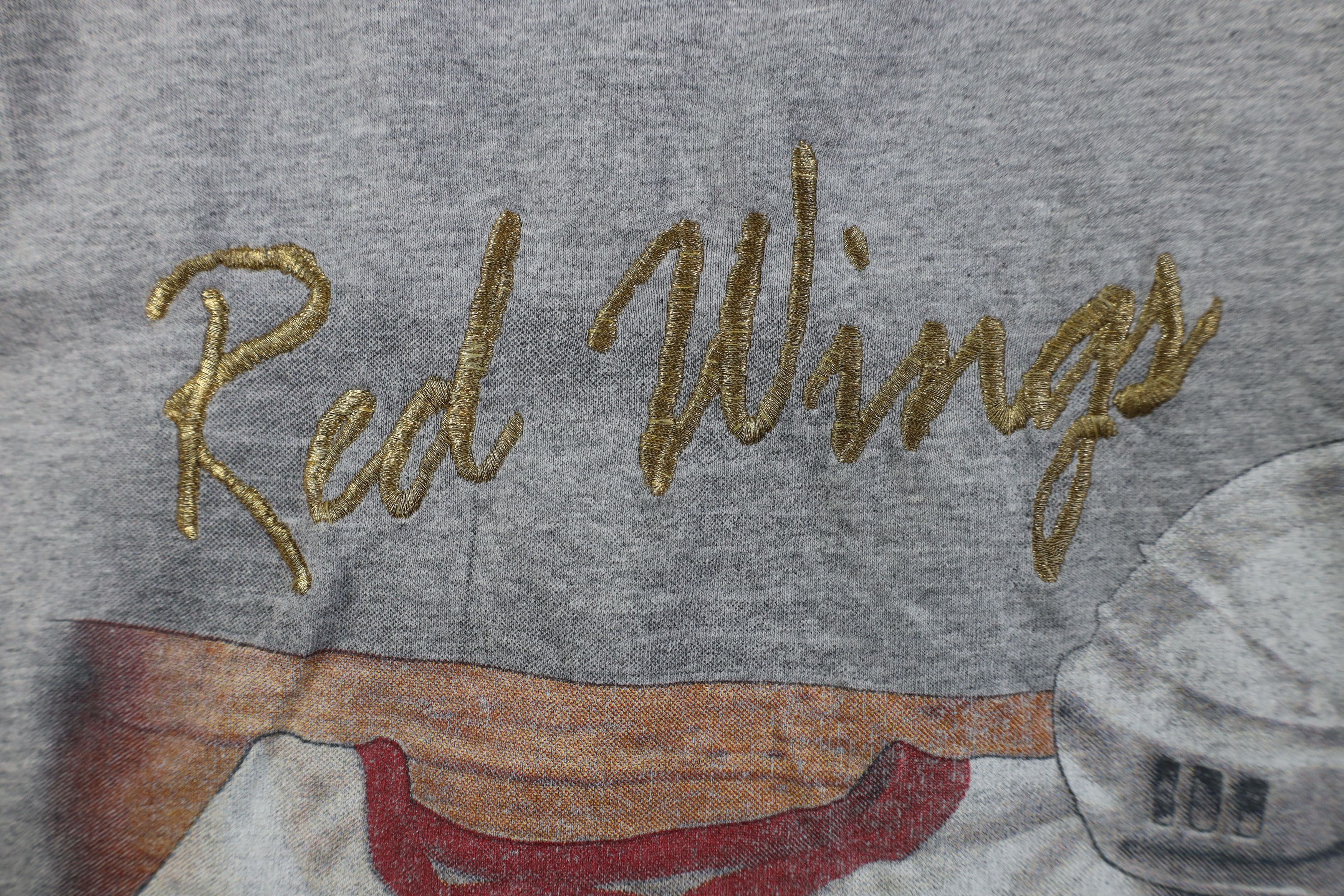 Vintage Vintage 90s Detroit Red Wings Hockey Short Sleeve T-Shirt Size US XL / EU 56 / 4 - 5 Thumbnail