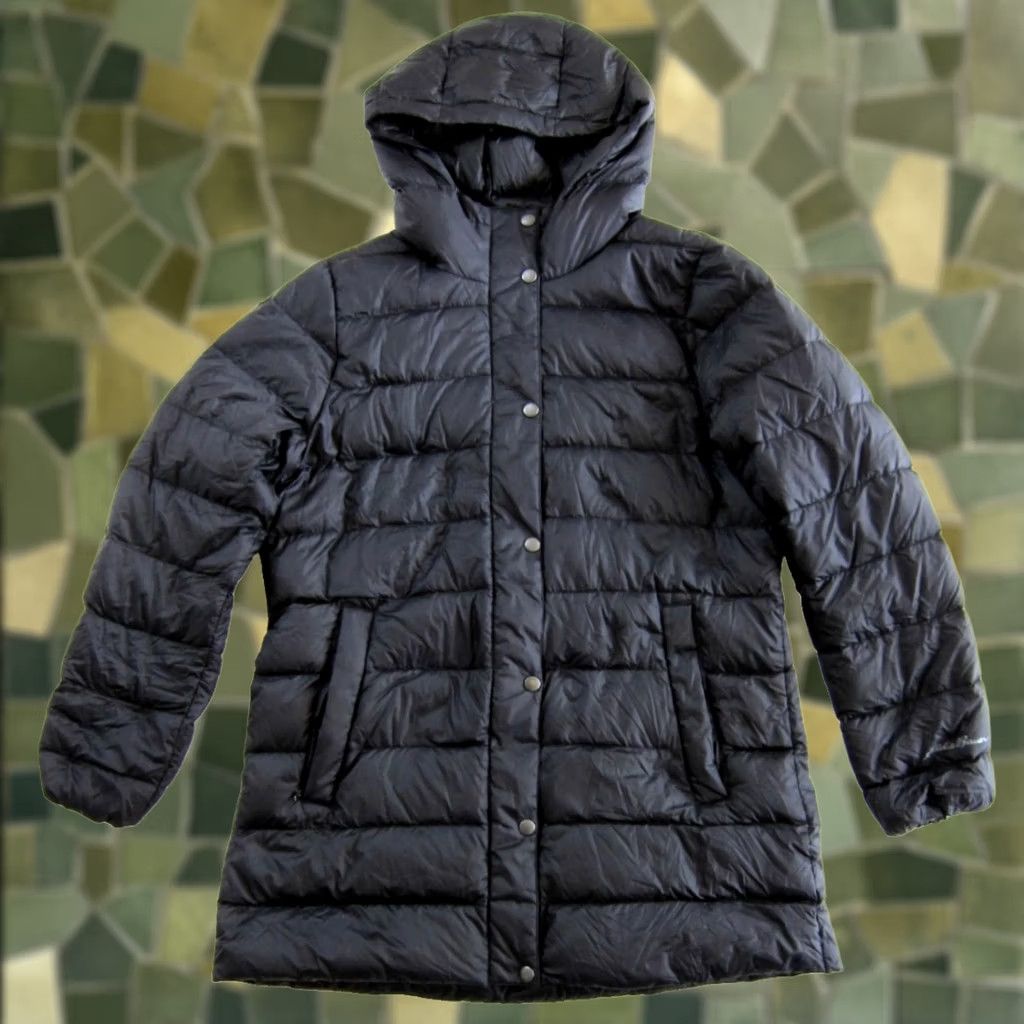 Eddie Bauer Eddie Bauer Jacket Woman M Down Nylon Black Hooded Packable Lightweight Full Zip Mid-Length Casual Womens Size M / US 6-8 / IT 42-44 - 1 Thumbnail