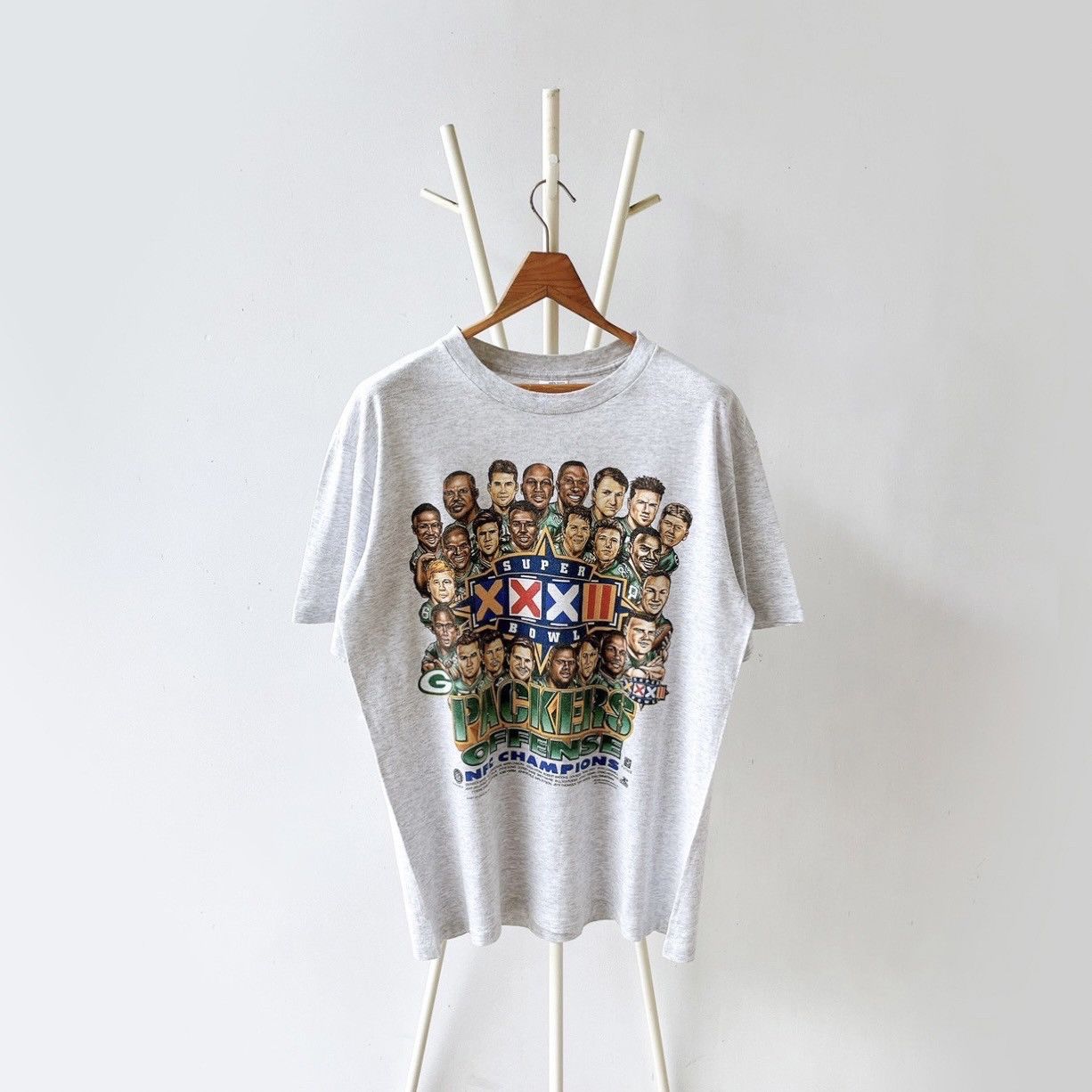 90s Green Bay Packers NFL caricatures t-shirt/ L