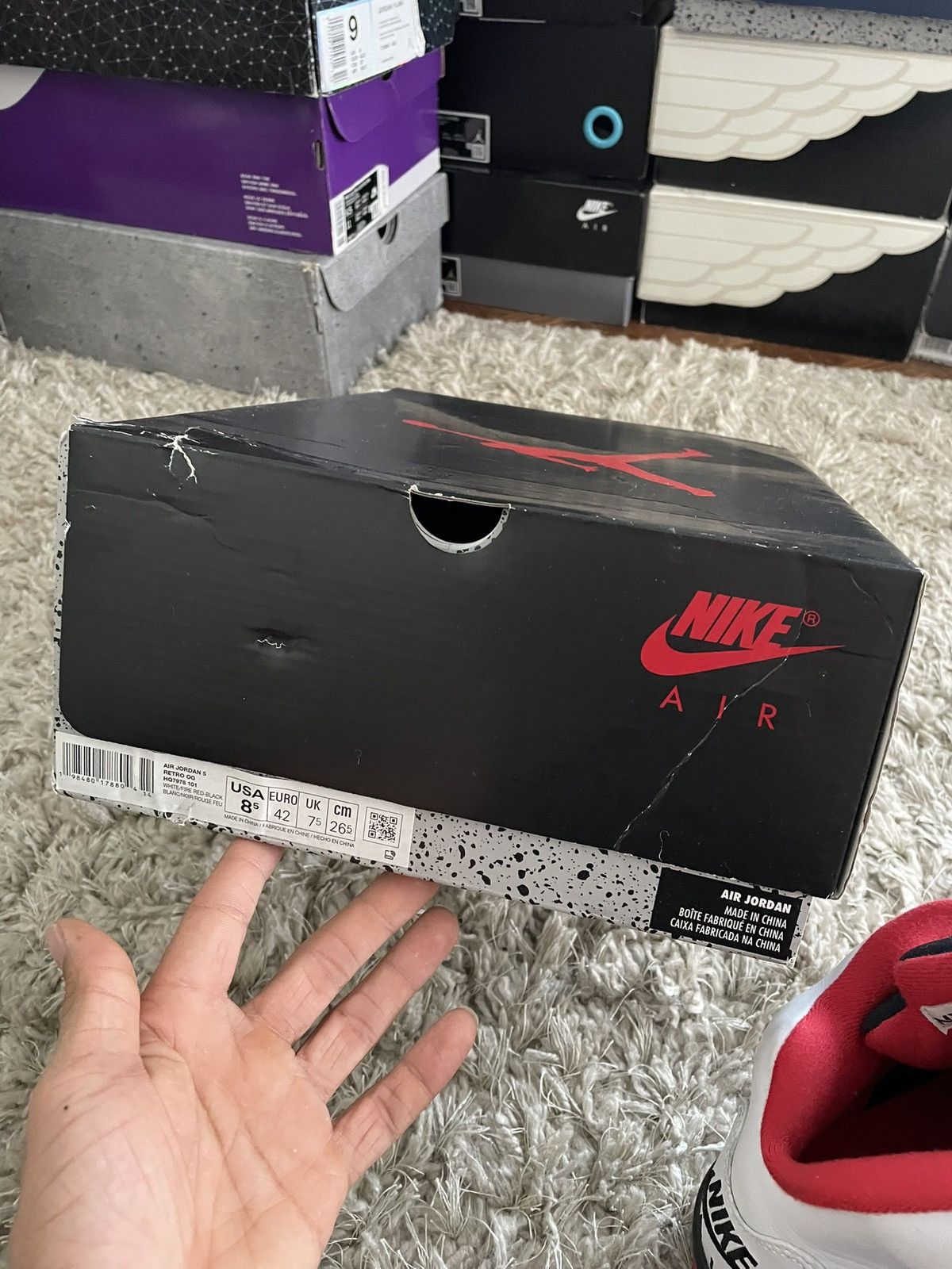 Jordan Brand Jordan 5 Fire Red Size US 8.5 / EU 41-42 - 9 Thumbnail