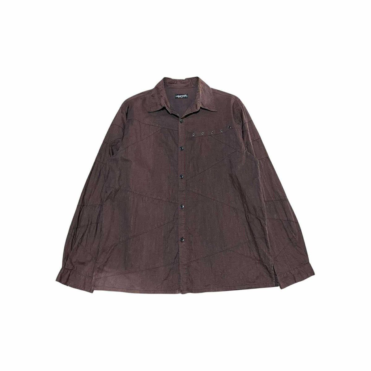Japanese Brand 🔥Sick Y2K Spinash Shirt Asymmetric Stitch Size US L / EU 52-54 / 3 - 1 Thumbnail