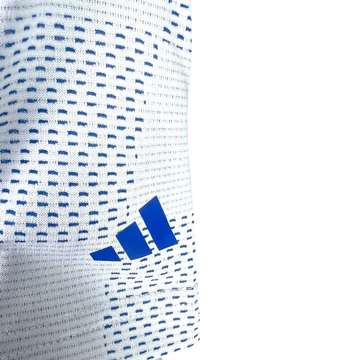 Adidas NWT Men's Adidas Textured Golf Polo White/Blue -M $70 Retail Size US M / EU 48-50 / 2 - 3 Thumbnail