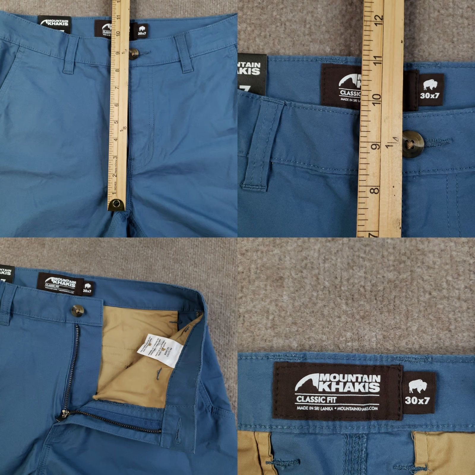 Mountain Khakis Mountain Khakis Shorts Mens Blue 7" Inseam Flat Front Stretch Poplin Classic Fit 30 Casual Chino 30 Mens Size US 30 / EU 46 - 8 Thumbnail