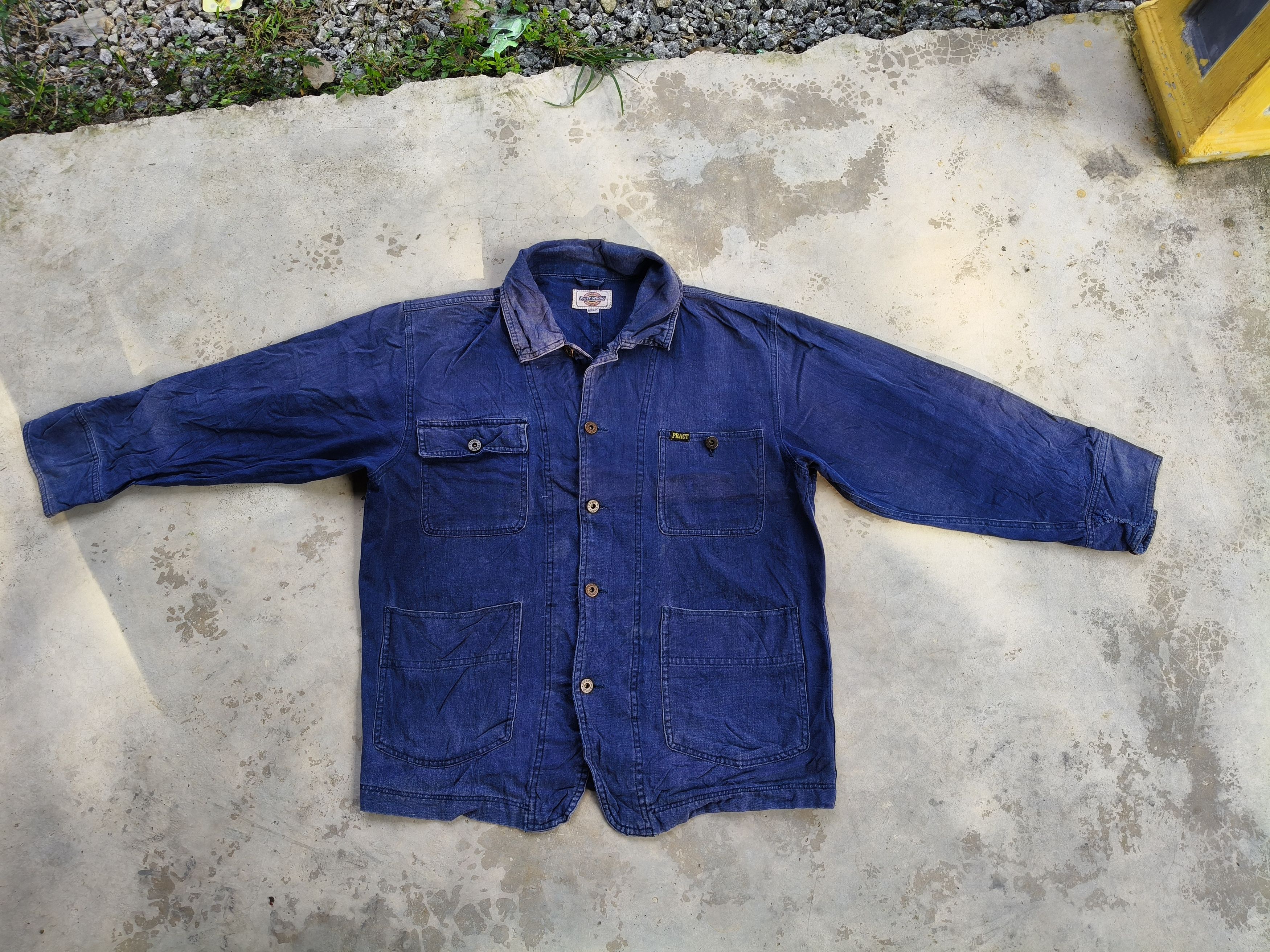 Vintage Pract Studio Denim Jacket Button Up Size US M / EU 48-50 / 2 - 3 Thumbnail
