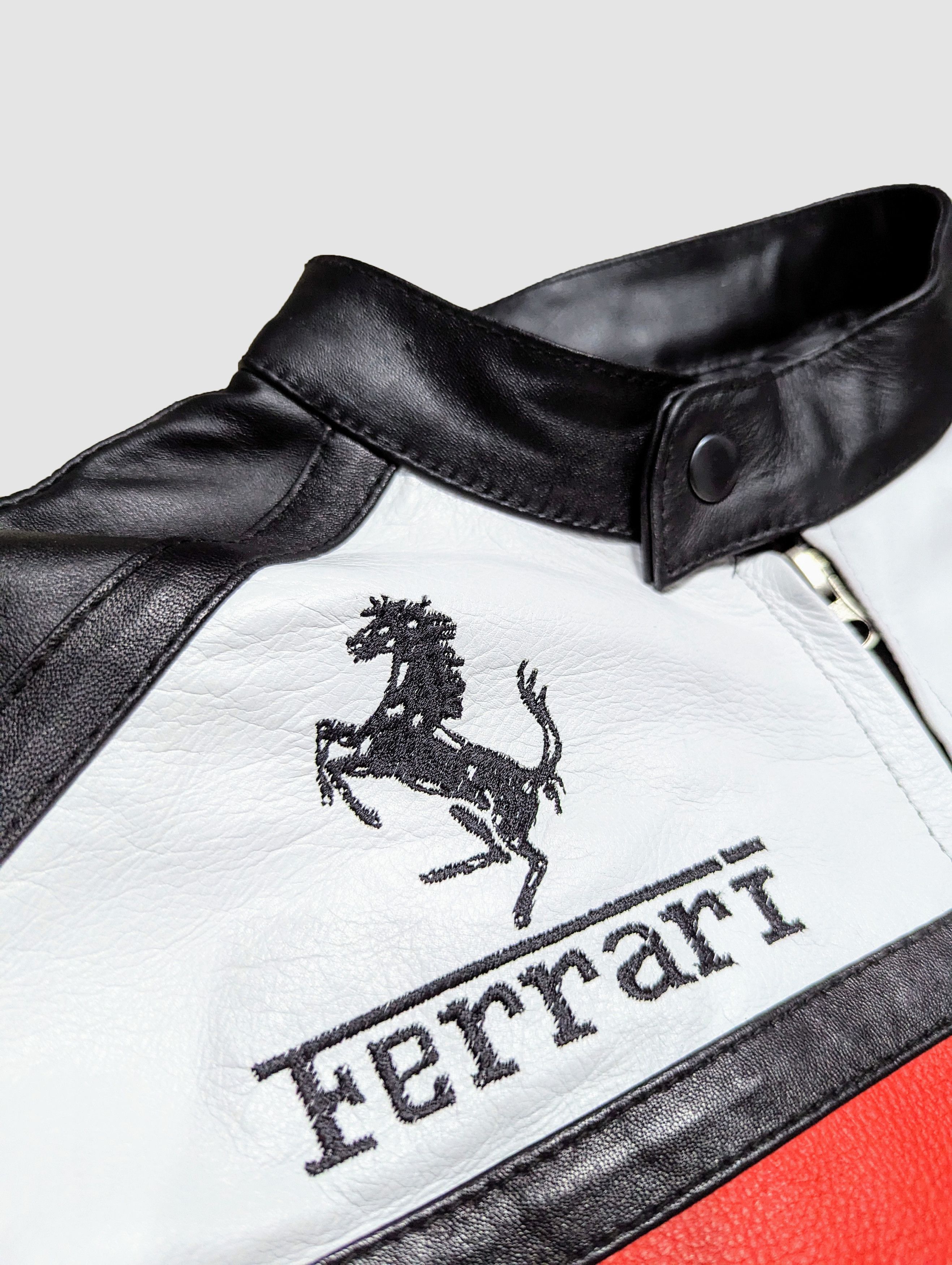 Ferrari VINTAGE Ferrari Leather Jacket Rare F1 Streetwear Racing Size US L / EU 52-54 / 3 - 5 Thumbnail