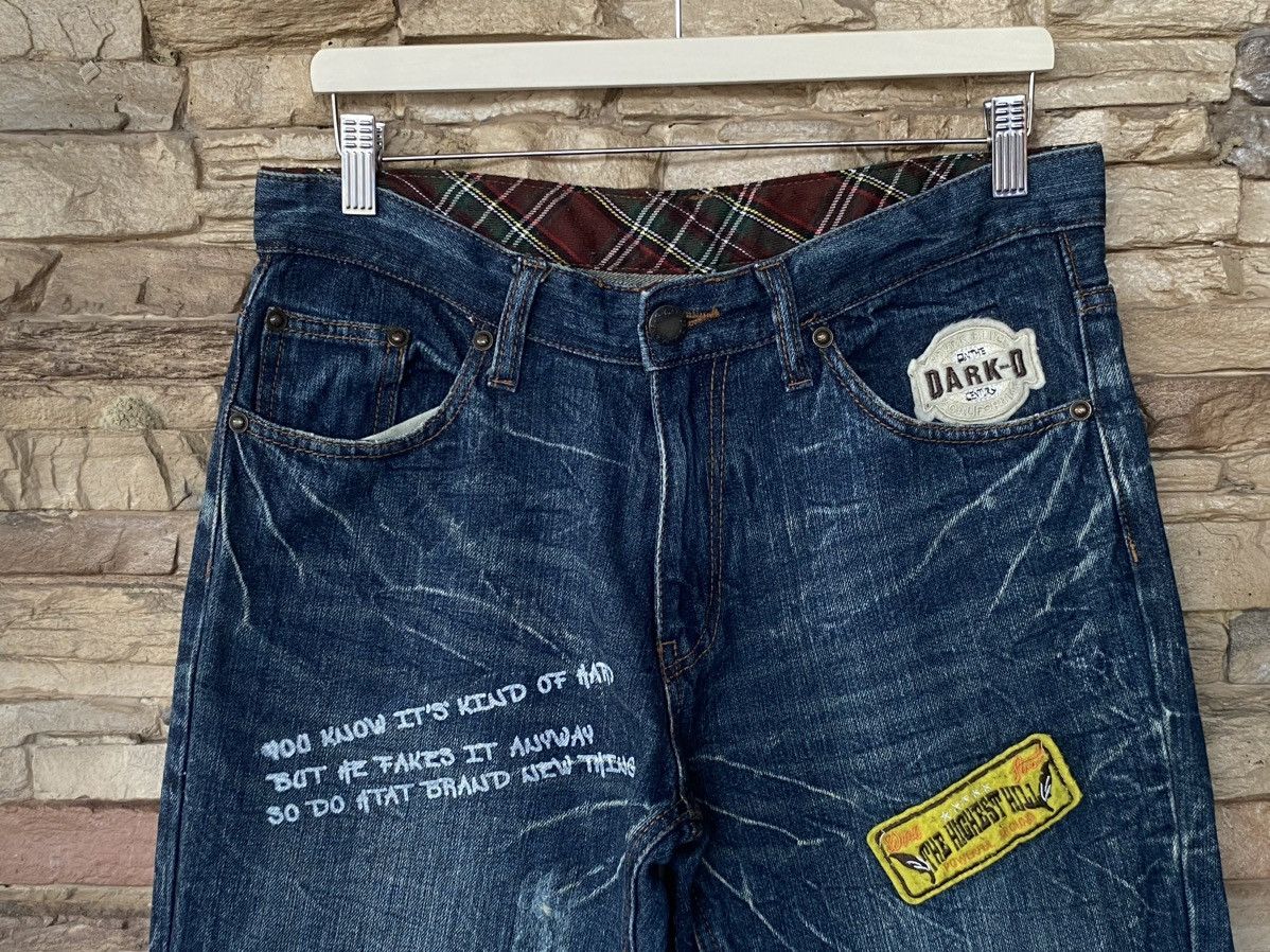 Japanese Brand Rare Flare Patchwork The Highest Hill Distressed Jeans Size US 33 - 4 Thumbnail