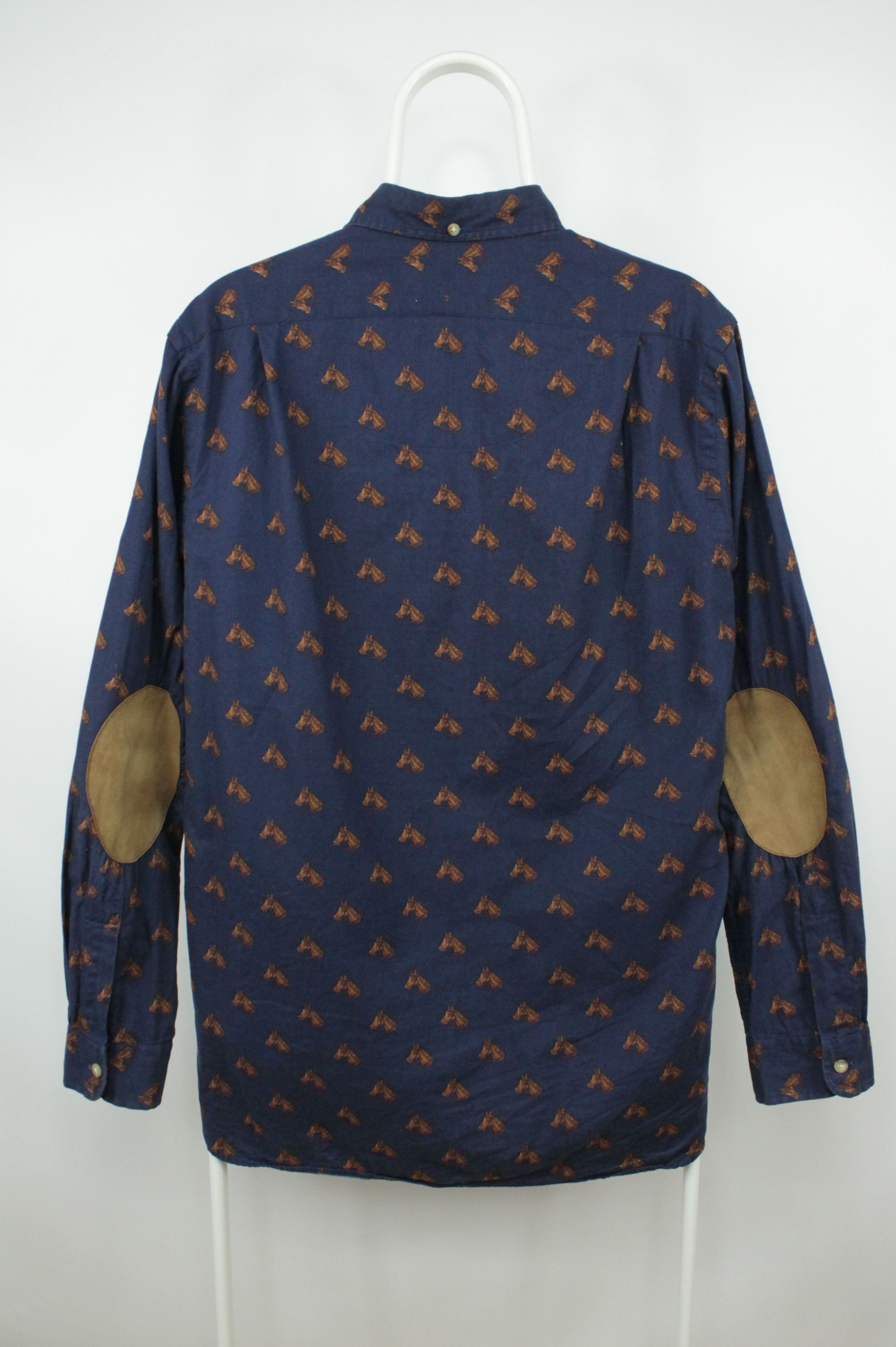 Polo Ralph Lauren × Ralph Lauren Polo Ralph Lauren Monogram Horse Blue Flannel Shirt Size US M / EU 48-50 / 2 - 5 Thumbnail
