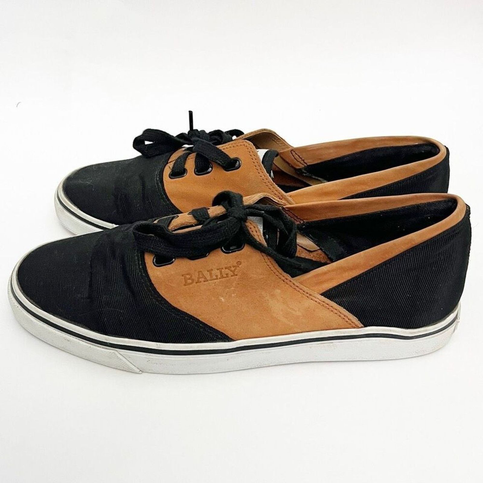 Bally Bally Mens Casual Sneakers Black Camel Lace Up Size 8.5 Size US 8.5 / EU 41-42 - 4 Thumbnail