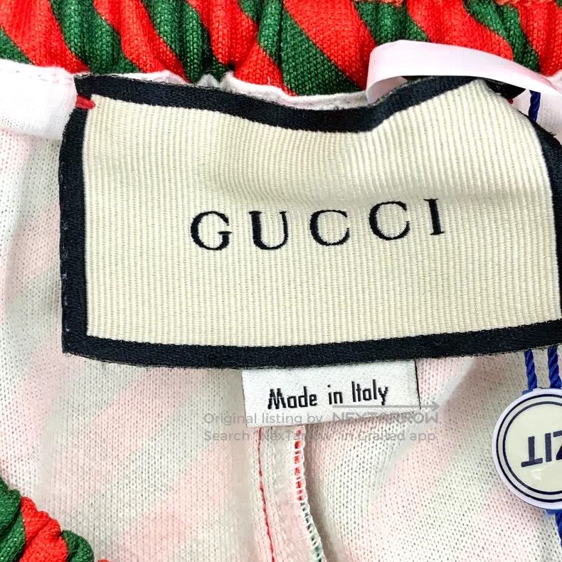 Gucci Gucci SizeXS Colour-blocked striped cotton casual trousers Size 42" / US 20 - 6 Thumbnail