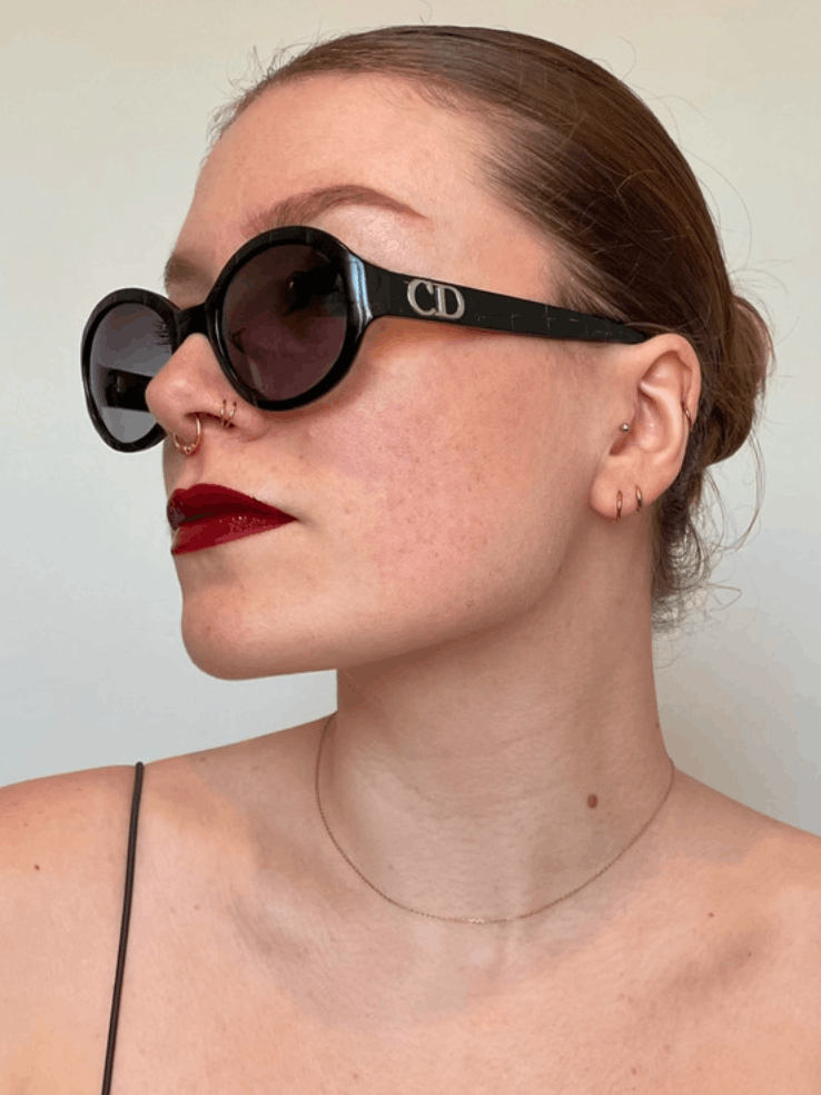 Dior DIOR Sunglasses CD Pop Rectangle Wrap Straps Logo RI945 Size ONE SIZE - 2 Thumbnail