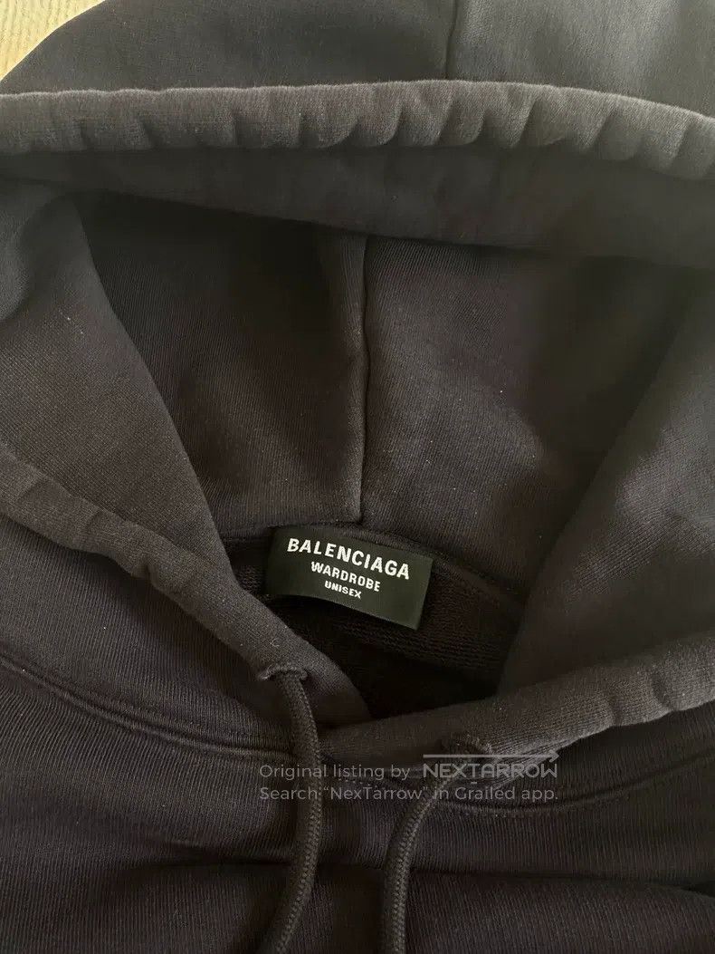 Balenciaga Balenciaga Deep Blue Embroidered Hoodie Sweatshirt Size US M / EU 48-50 / 2 - 3 Thumbnail