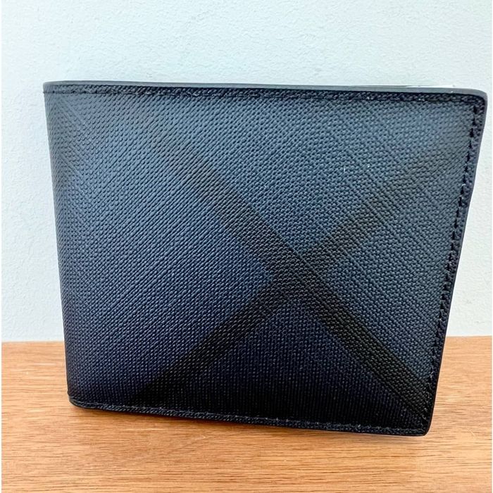 Burberry Prorsum Navy Patent Leather Wallet in Blue for Men