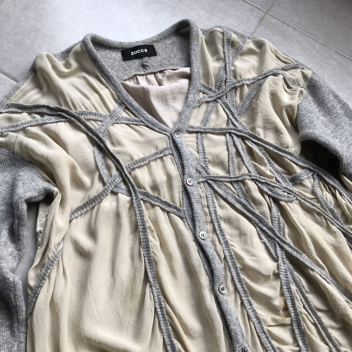 Issey Miyake × Zucca Zucca silk cardigan Size M / US 6-8 / IT 42-44 - 2 Thumbnail
