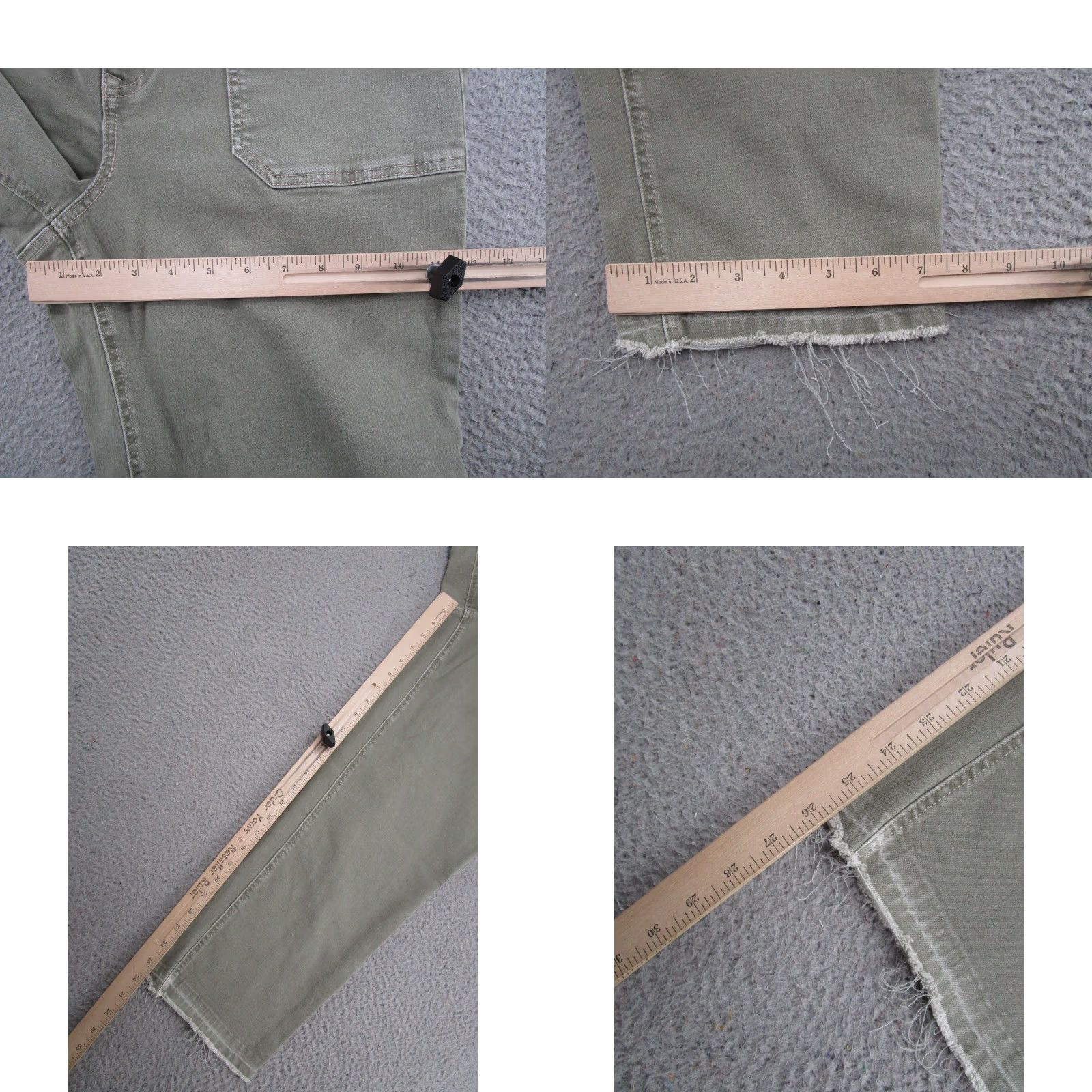 Vintage Maurices M Jeans Slim Straight Ankle Olive Green Denim Jeans Size 16 Womens Regular Cotton Denim Size 38" / US 16 / IT 52 - 8 Thumbnail