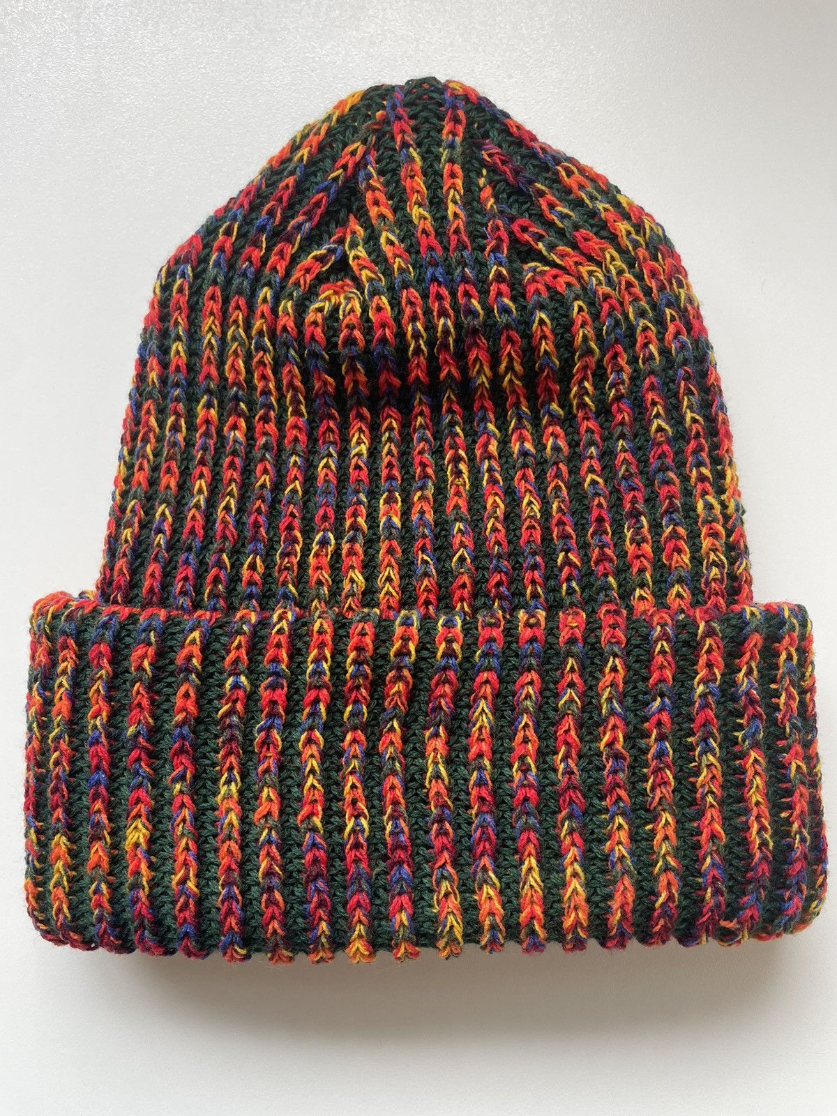 Supreme Rainbow Loose Gauge Beanie OLIVE