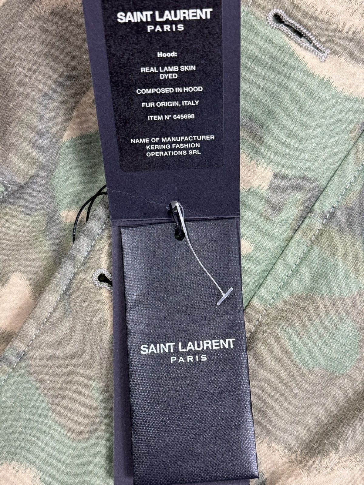 Saint Laurent Paris CAMOUFLAGE REAL SHEARLING HOOD JACKET Size US S / EU 44-46 / 1 - 13 Thumbnail