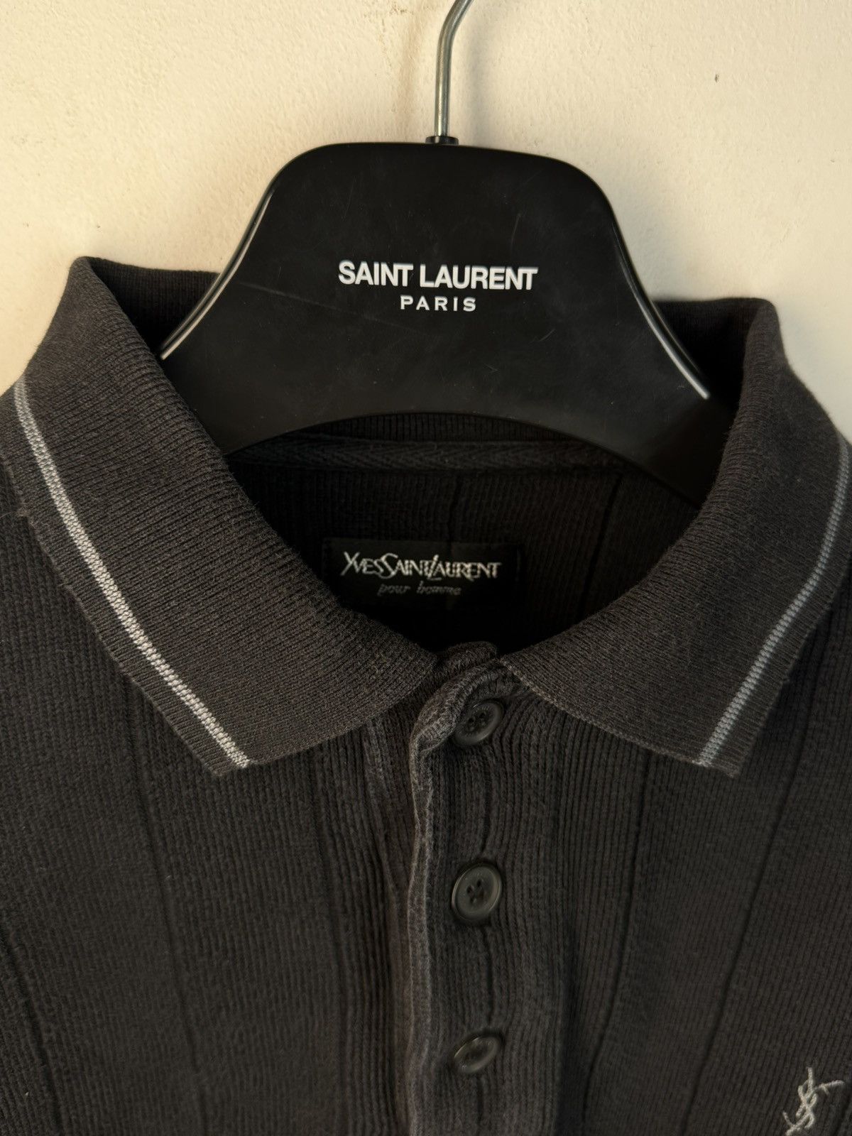 Yves Saint Laurent 90s YSL Sweatshirt Black Sweater Vintage Quarter Zip Up Size US XL / EU 56 / 4 - 9 Thumbnail