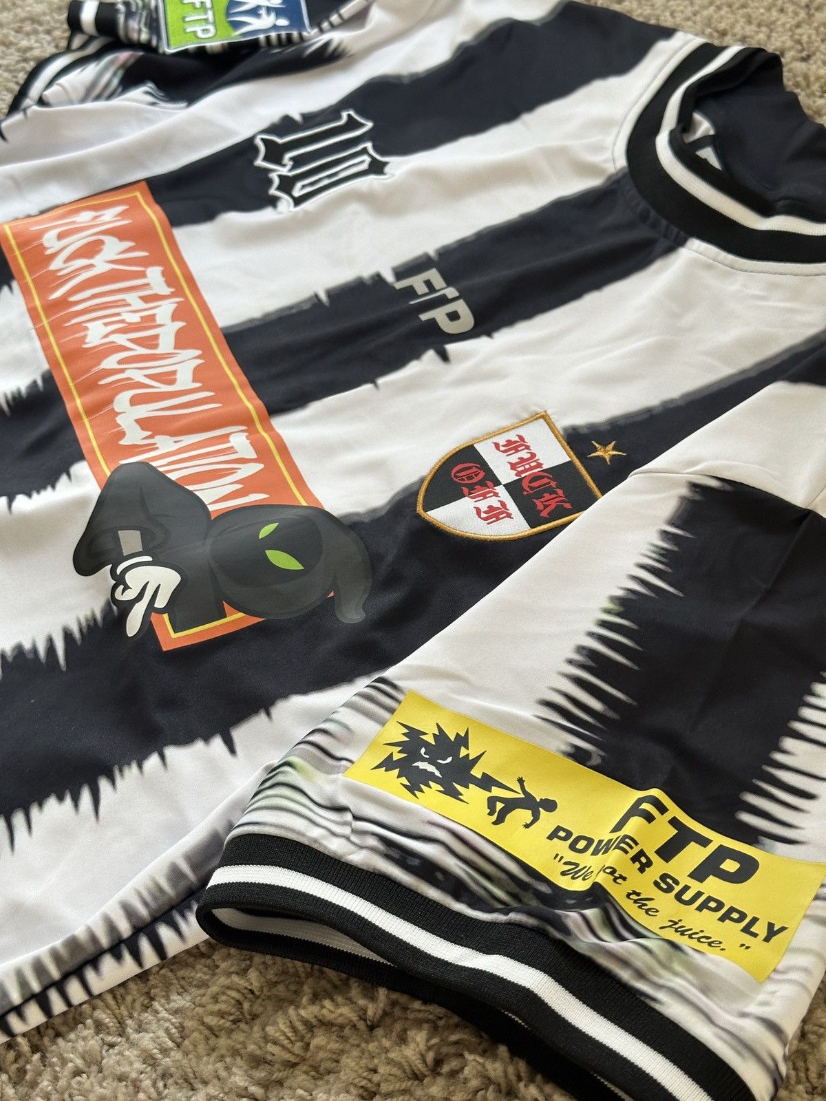 Fuck The Population FTP Distorted Soccer Jersey - Medium - DSIP Size US M / EU 48-50 / 2 - 7 Thumbnail
