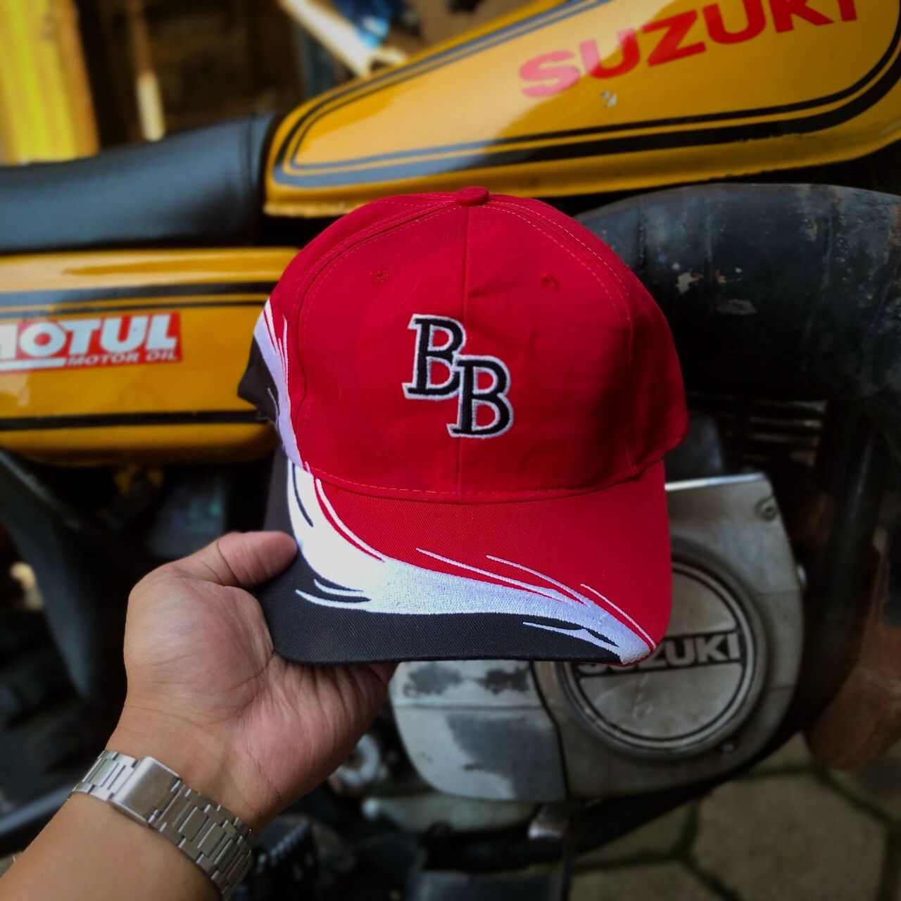 Vintage Vintage BB Racing Embroidery Hat Size ONE SIZE - 1 Thumbnail