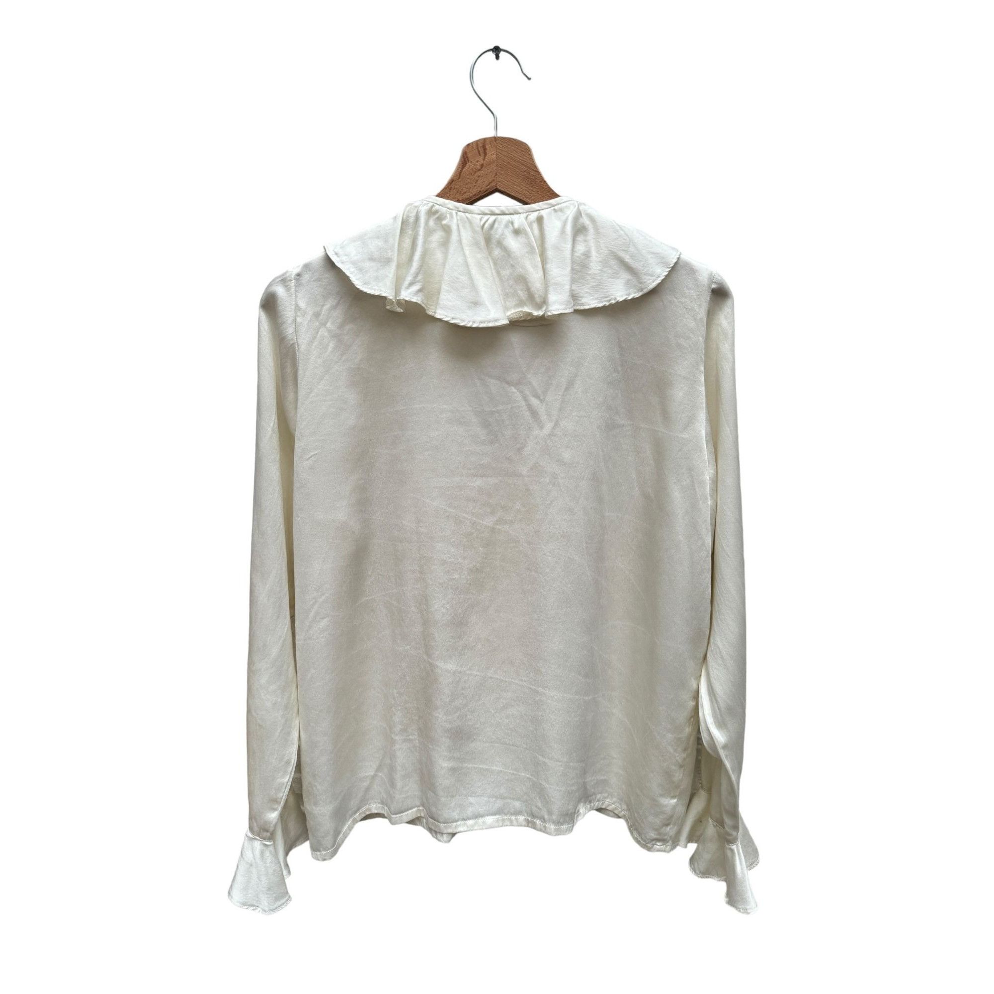 Yves Saint Laurent Offwhite Silk Shirt Size M / US 6-8 / IT 42-44 - 4 Thumbnail