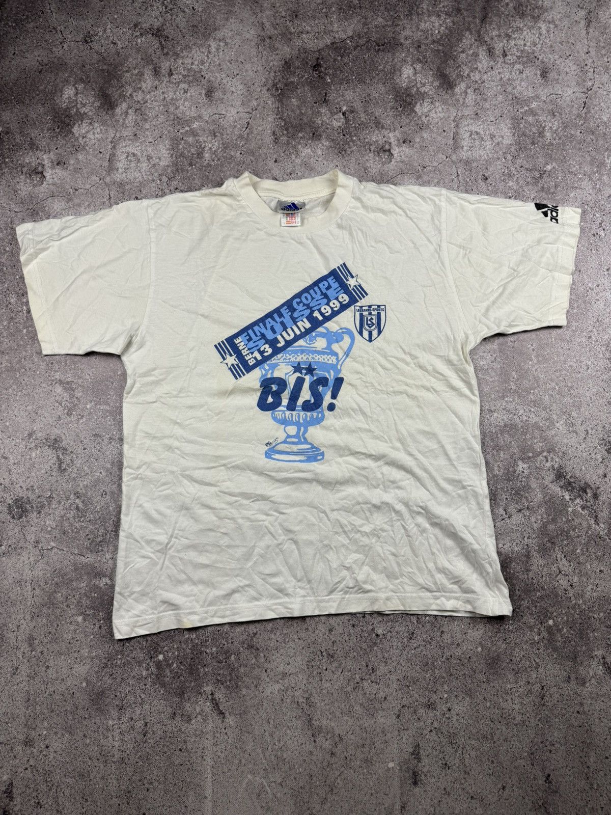 Adidas 1998-1999 Adidas Lausanne Sport Final Coupe Suisse Soccer Size US L / EU 52-54 / 3 - 1 Thumbnail