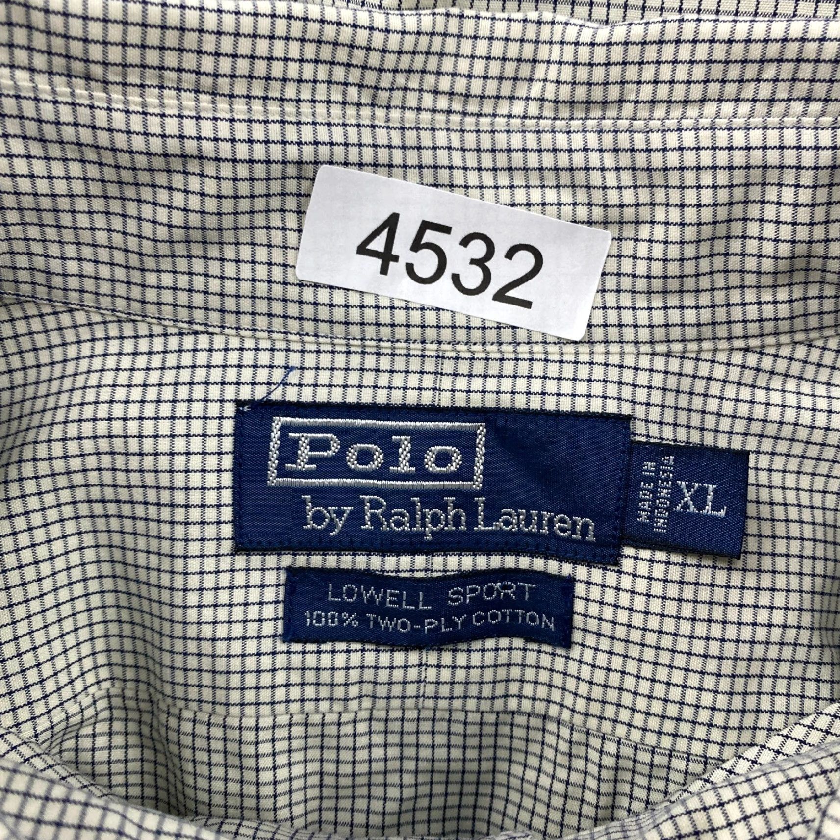 Polo Ralph Lauren Polo Ralph Lauren Button-Up Shirt Mens XL Check Long Sleeve Collared Spread Embroidered Logo Breathable Linen Cotton Blue Size US XL / EU 56 / 4 - 6 Thumbnail