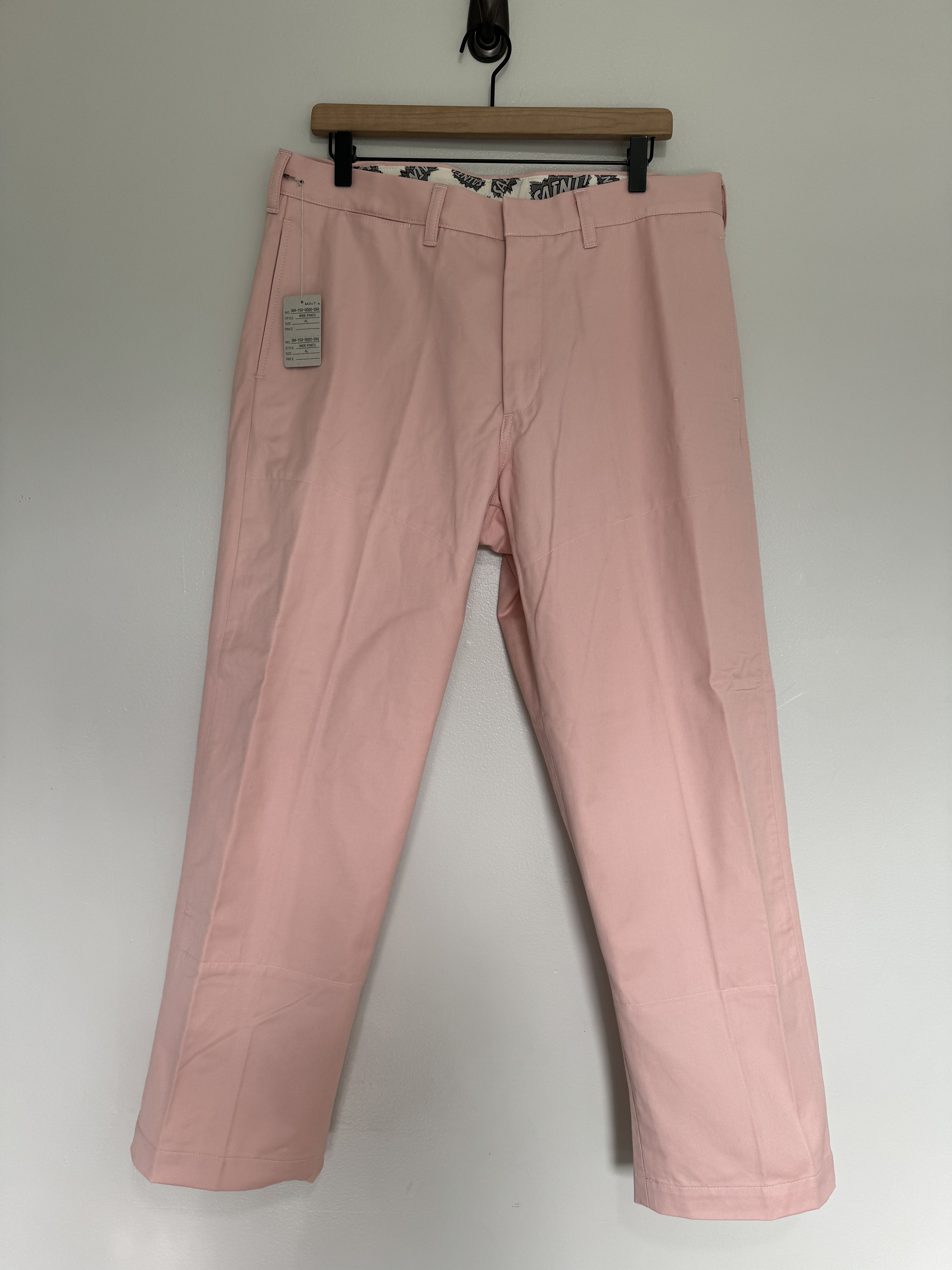 image of Saint Michael Wide Chino Pants (Pink) New $710 Xl, Men's (Size 34)